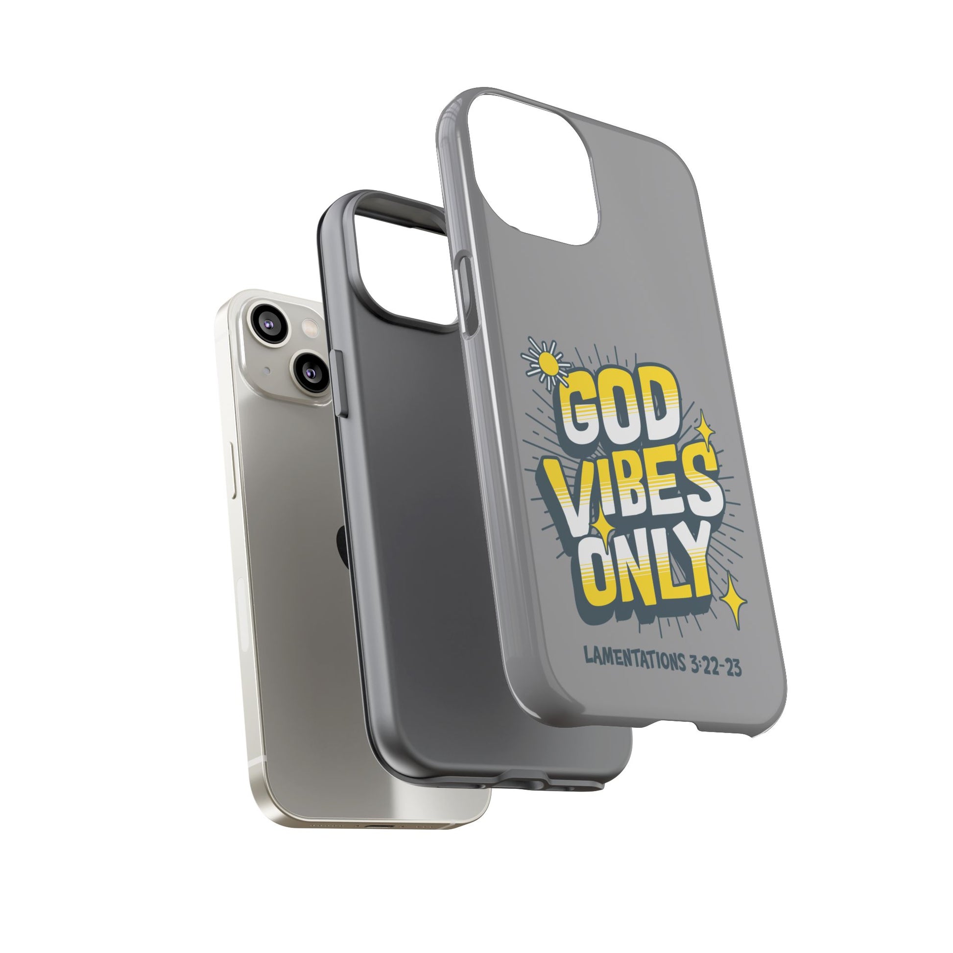 God Vibes Only Phone Case - Inspirational Tough Case, Positive Message Cover, Gift for Faith, Spirituality, Encouragement