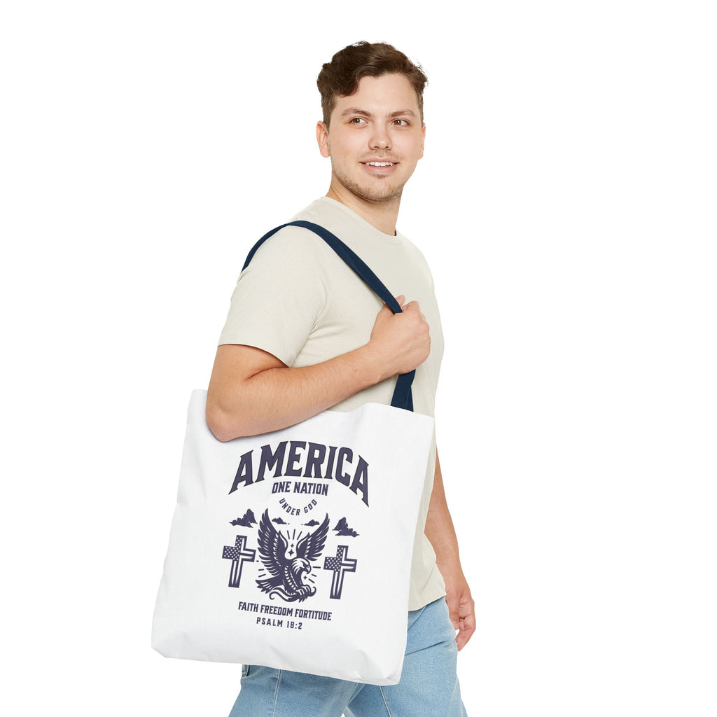⭐ America Faith Tote Bag – Bold Patriotic & Faith Statement