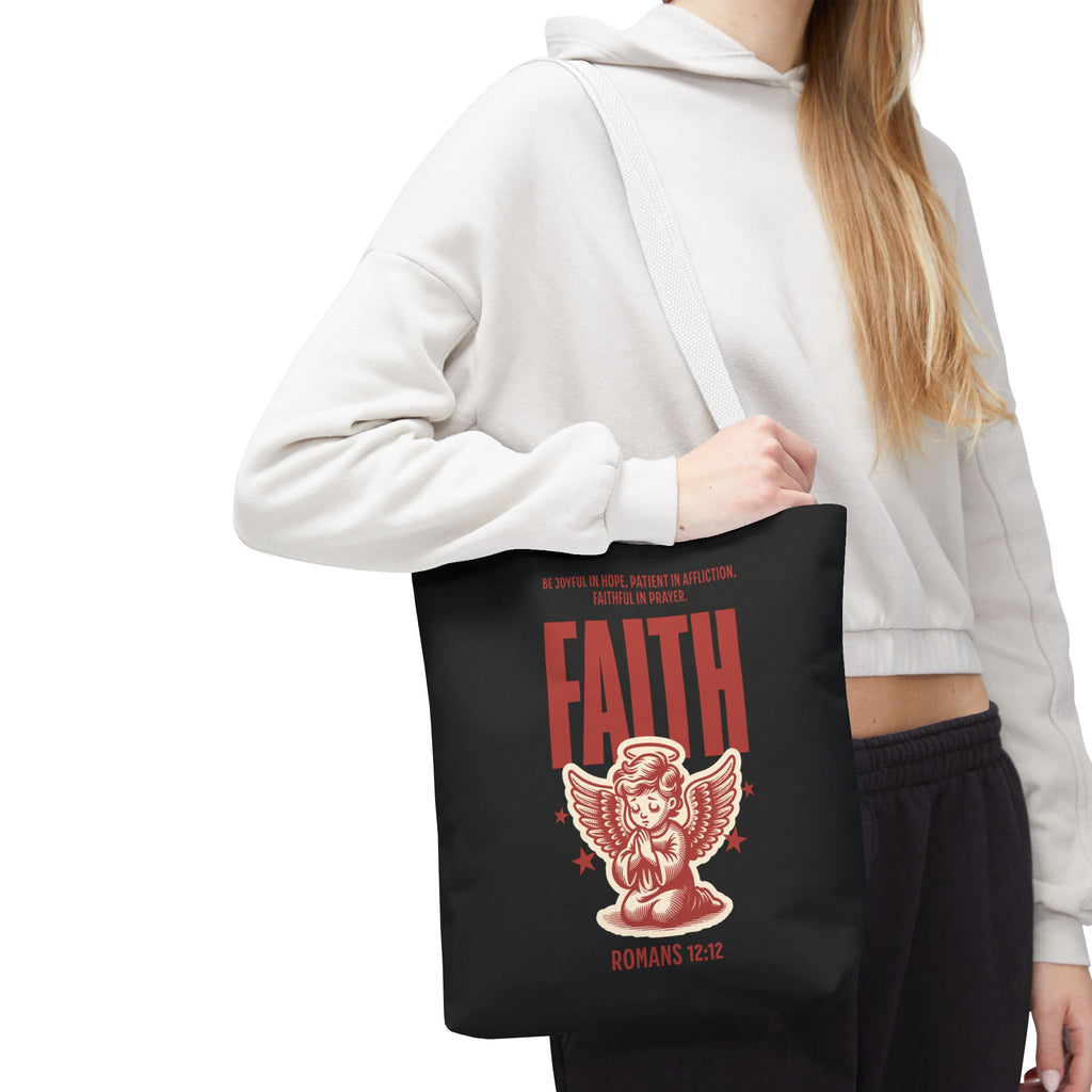 Faith-Inspired Tote Bag, Religious Shopping Bag, Gift for Believers, Motivational Daily Bag, Christian Faith Tote