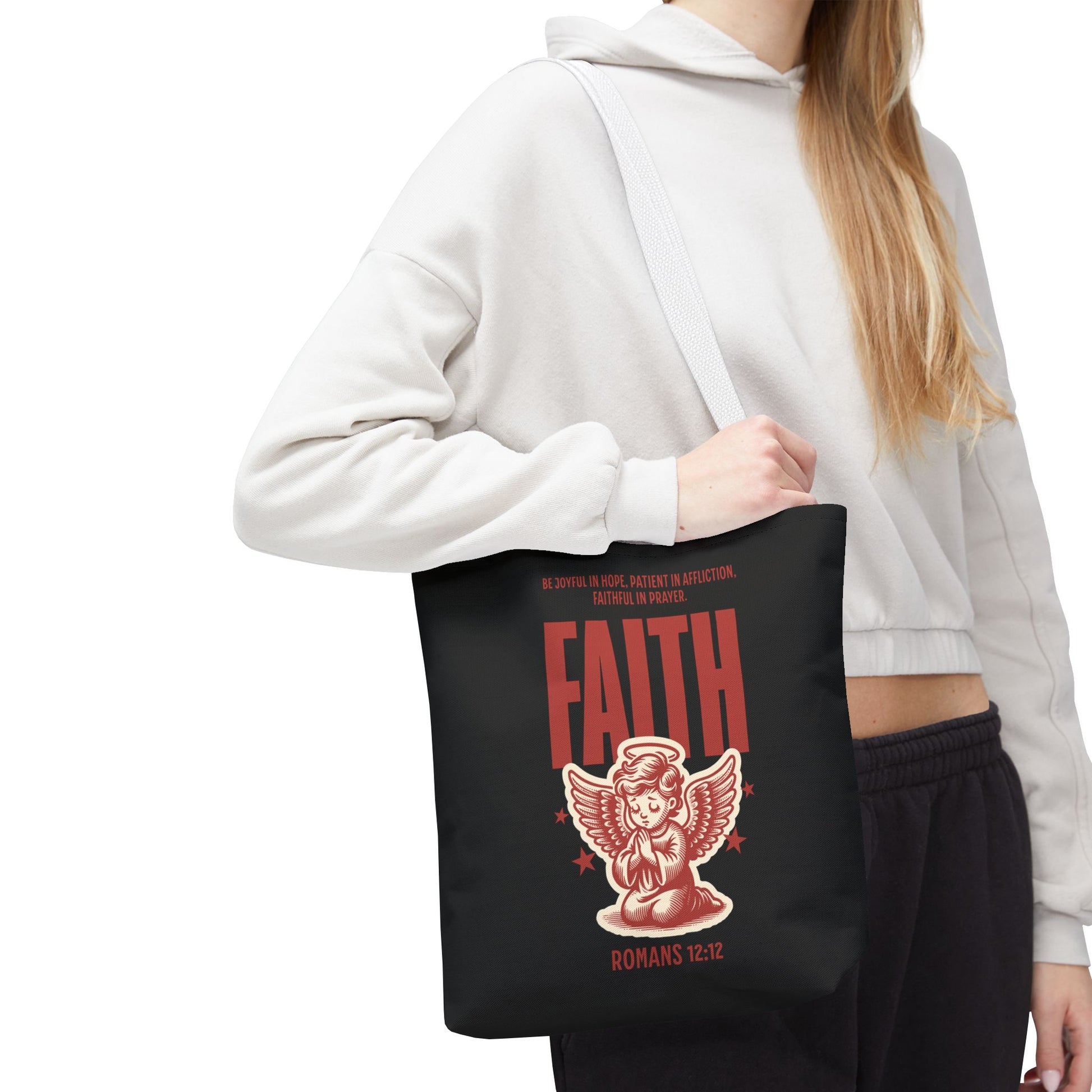 Faith-Inspired Tote Bag, Religious Shopping Bag, Gift for Believers, Motivational Daily Bag, Christian Faith Tote