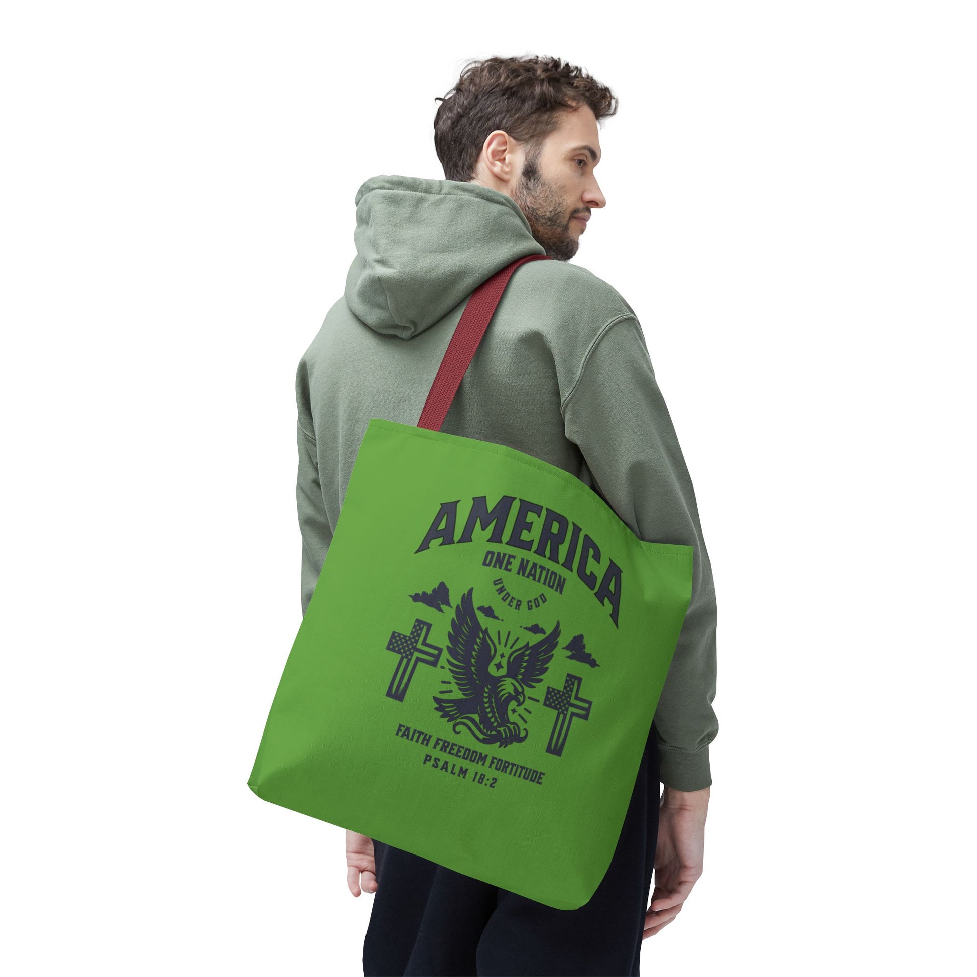 ⭐ America Faith Tote Bag – Bold Patriotic & Faith Statement