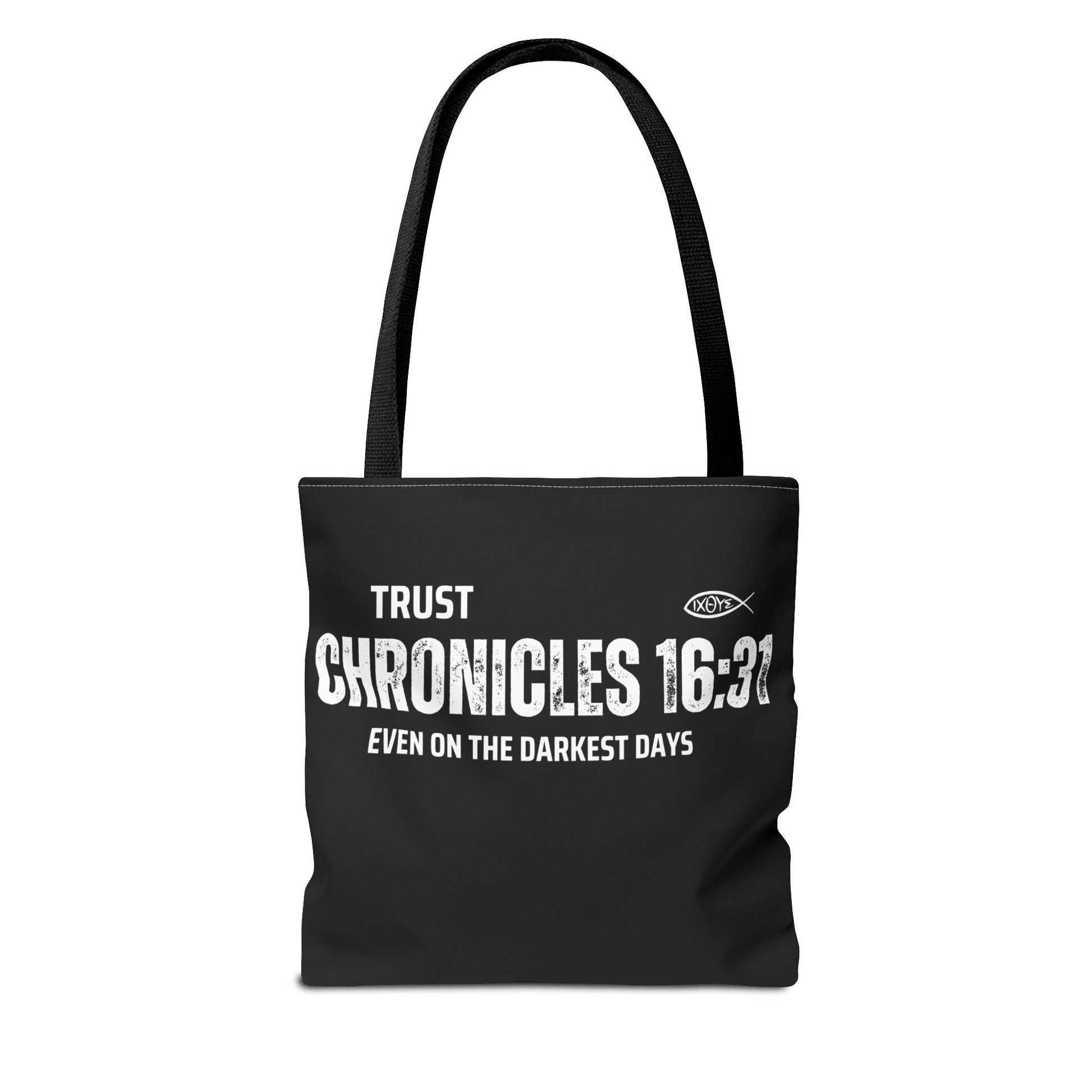 Inspirational Tote Bag - Trust Chronicles 16:31, Faith-themed Gift, Bible Verse Tote, Motivational Shopping Bag, Christian Message Accessory