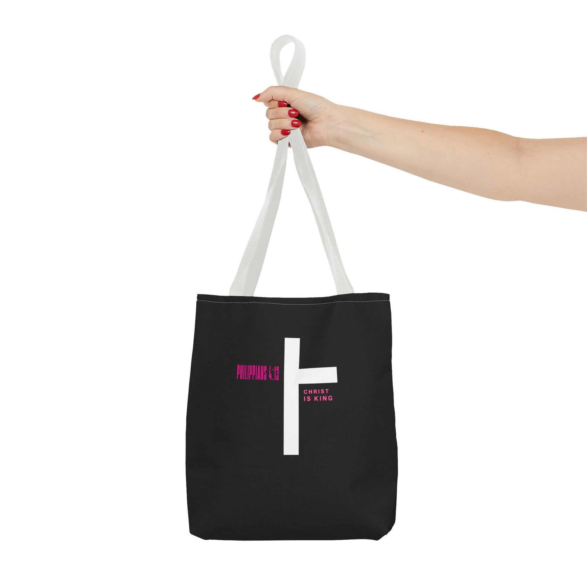 ⭐ Philippians 4:13 Tote Bag – Faith & Strength Statement Bag