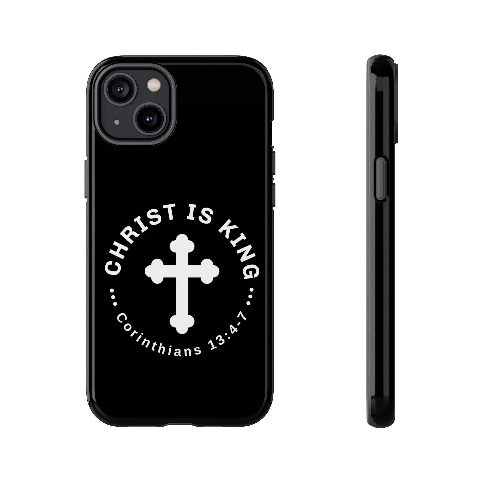 ⭐ Christ is King Phone Case – Tough Cases, Christian Gift, Bible Verse Merchandise, Cross Design, Faith Accessories