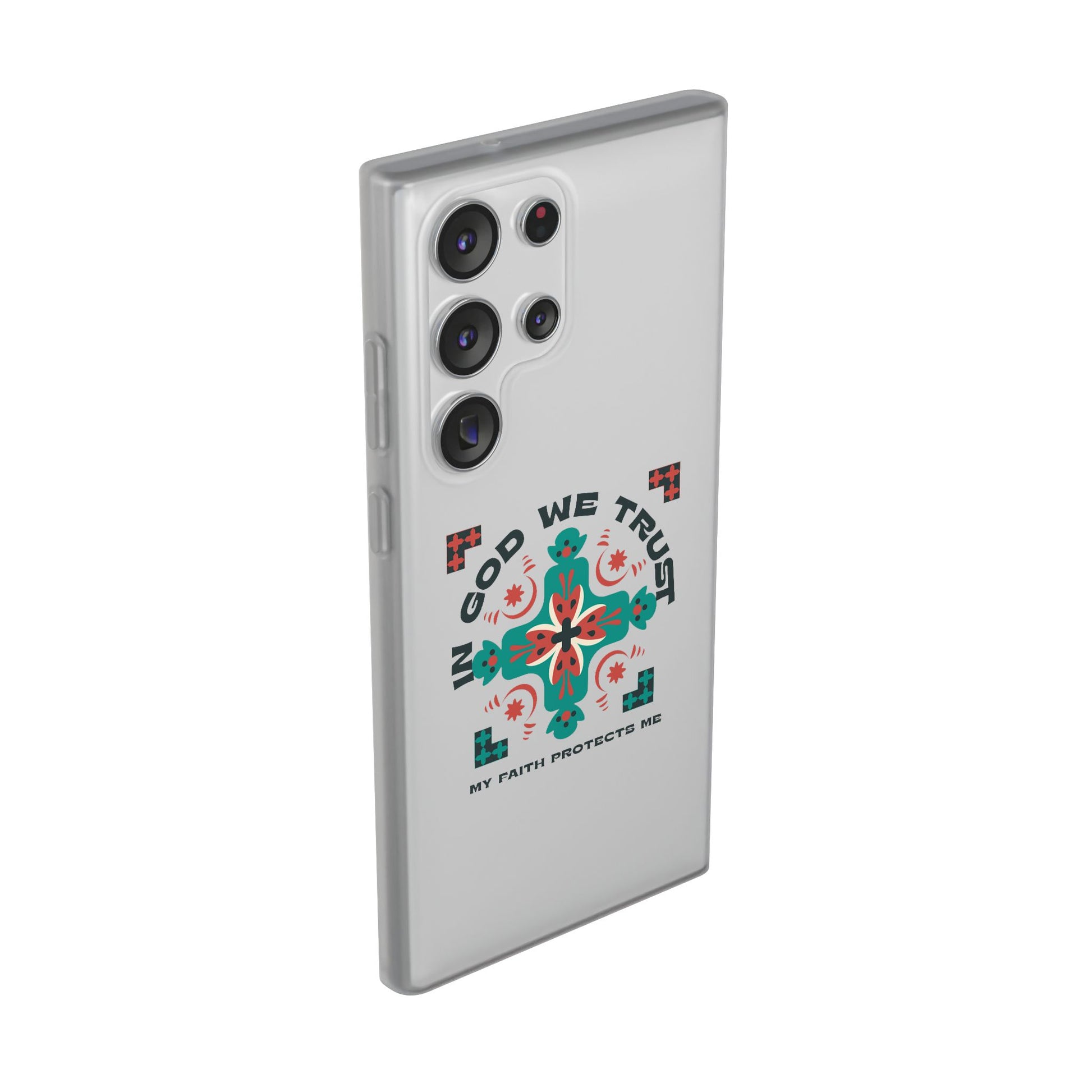 ⭐ In God We Trust Phone Case – Scripture Cross Design