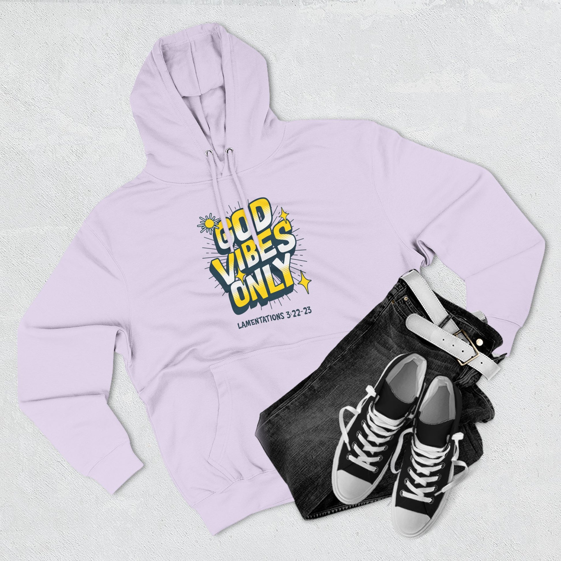 God Vibes Only Hoodie, Soft Fleece Sweatshirt, Inspirational Apparel, Unisex Hoodie Gift, Cozy Casual Wear