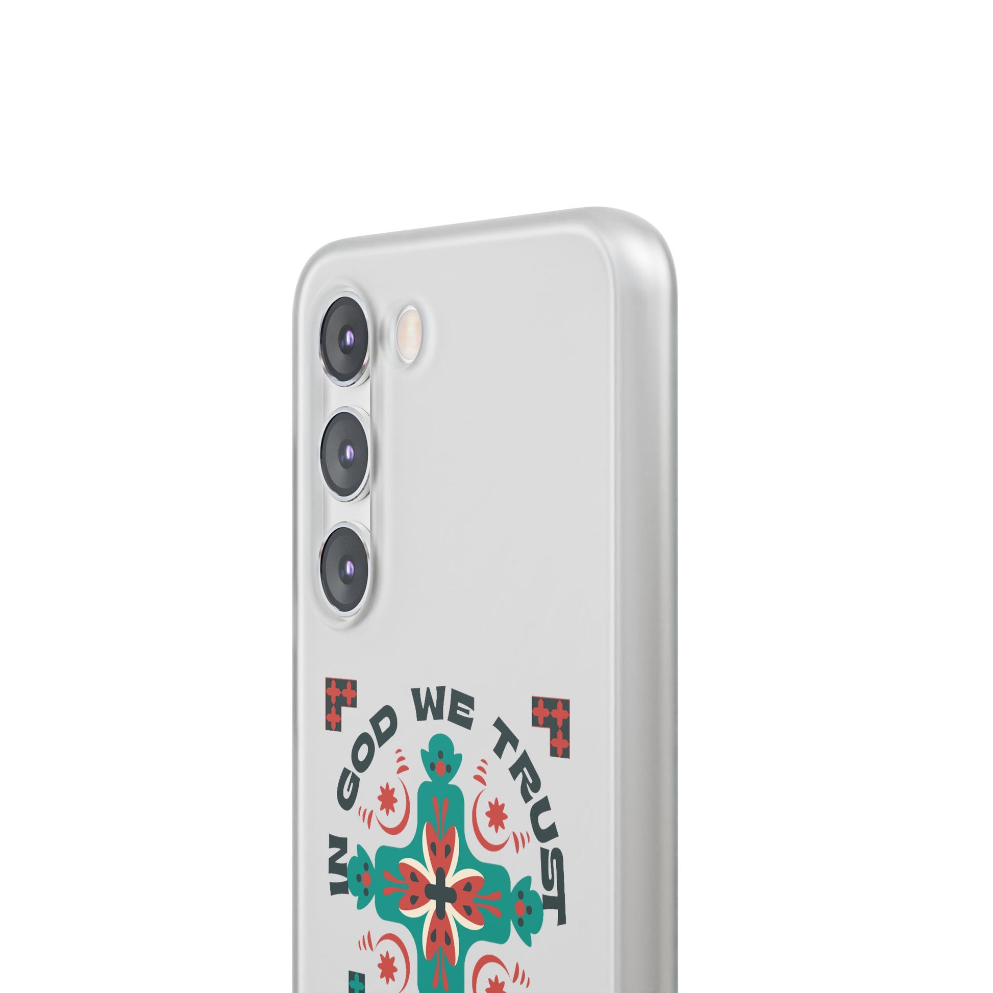 ⭐ In God We Trust Phone Case – Scripture Cross Design