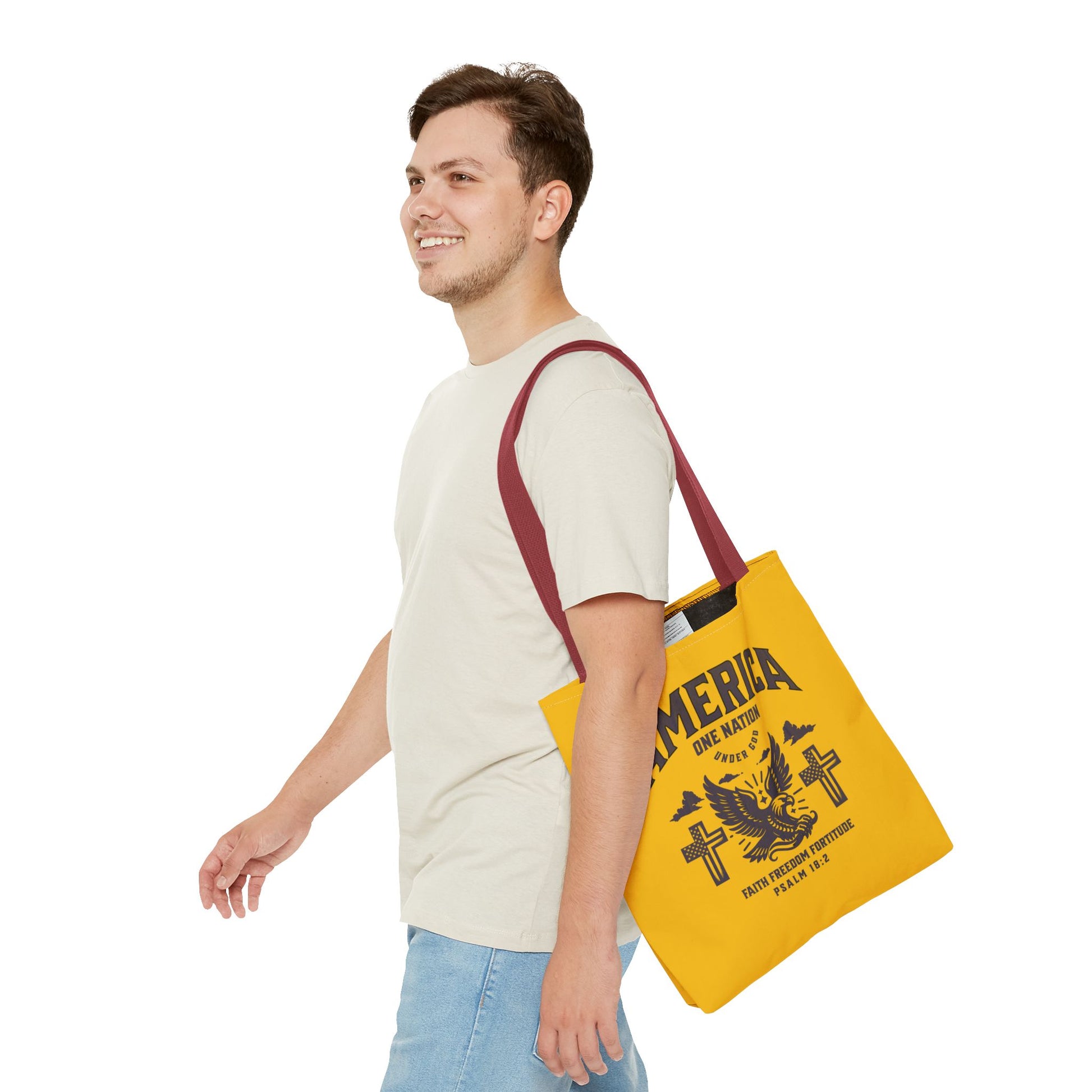 ⭐ America Faith Tote Bag – Bold Patriotic & Faith Statement