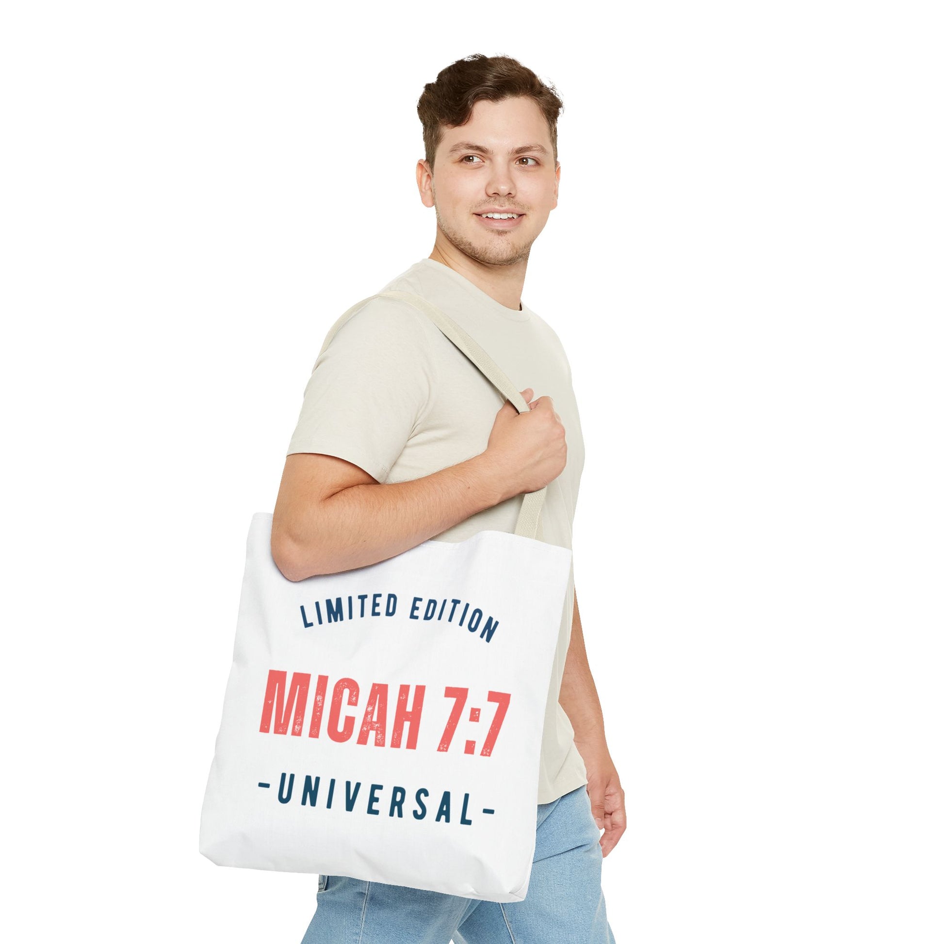 Limited Edition Inspirational Tote Bag - Micah 7:1, Motivational Carryall, Christian Gift, Everyday Tote, Reusable Shopping Bag