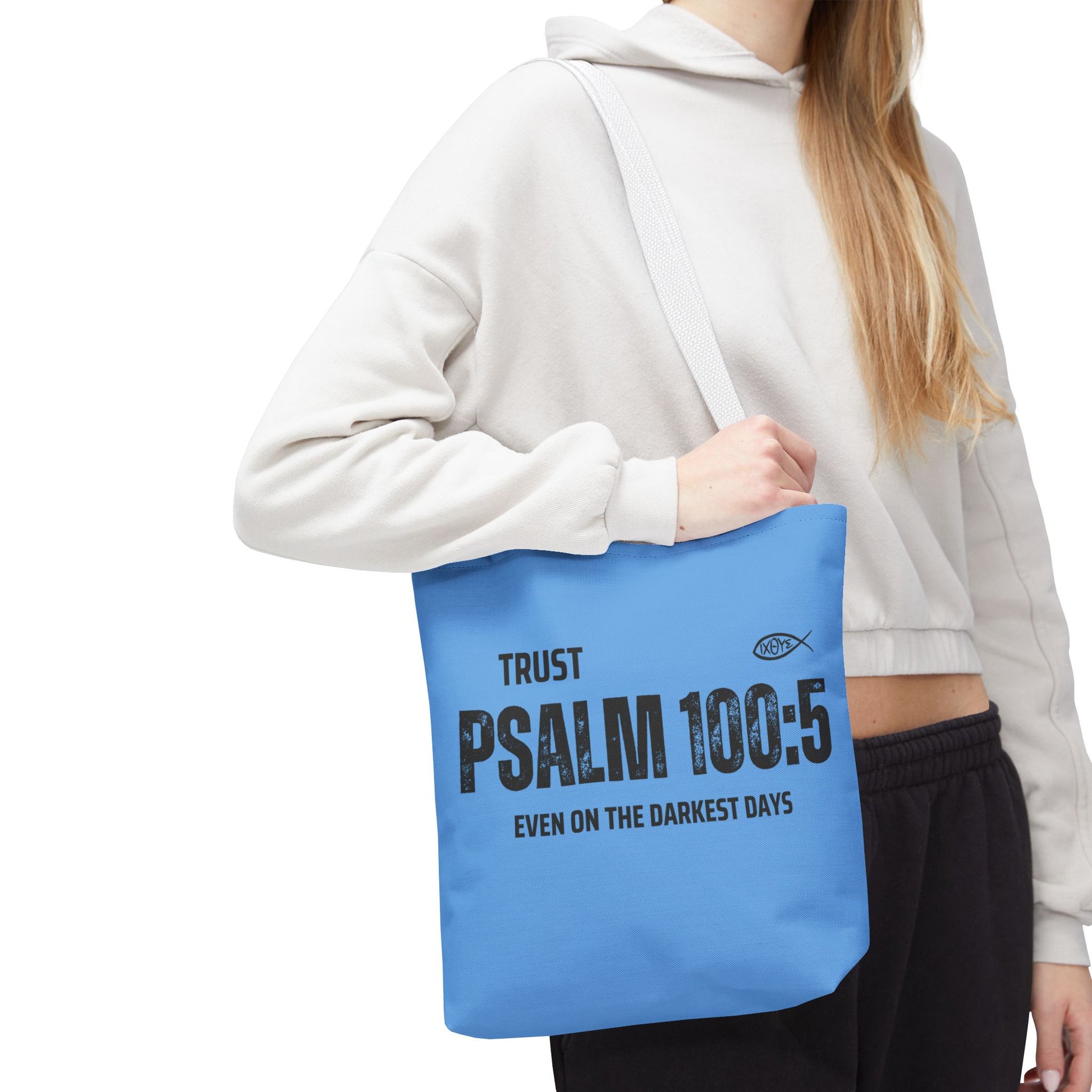 Inspirational Tote Bag - Trust Psalm 100:5, Faithful Christian Gift, Encouragement Accessory, Sustainable Shopping Bag, Inspirational [...]