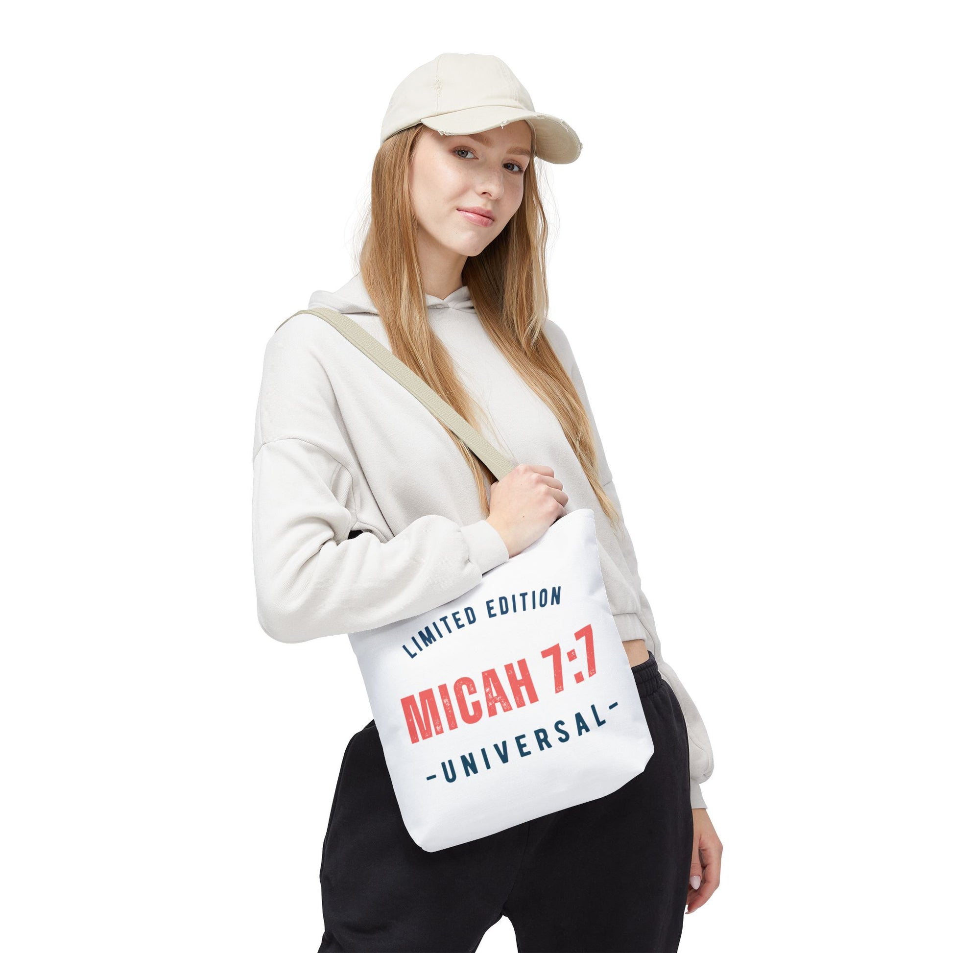 Limited Edition Inspirational Tote Bag - Micah 7:1, Motivational Carryall, Christian Gift, Everyday Tote, Reusable Shopping Bag