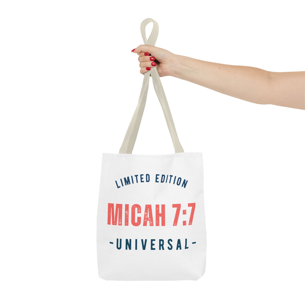 Limited Edition Inspirational Tote Bag - Micah 7:1, Motivational Carryall, Christian Gift, Everyday Tote, Reusable Shopping Bag