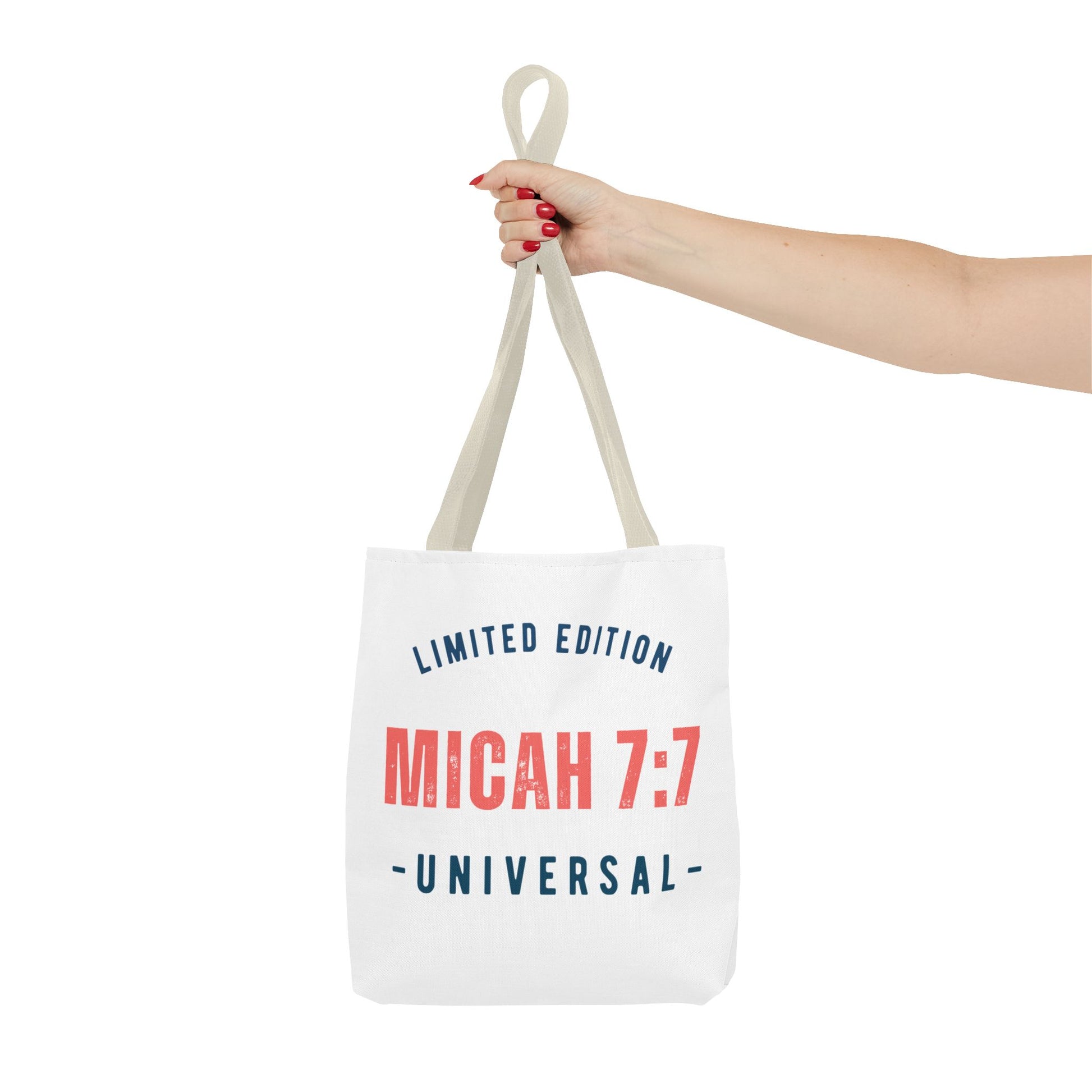 Limited Edition Inspirational Tote Bag - Micah 7:1, Motivational Carryall, Christian Gift, Everyday Tote, Reusable Shopping Bag