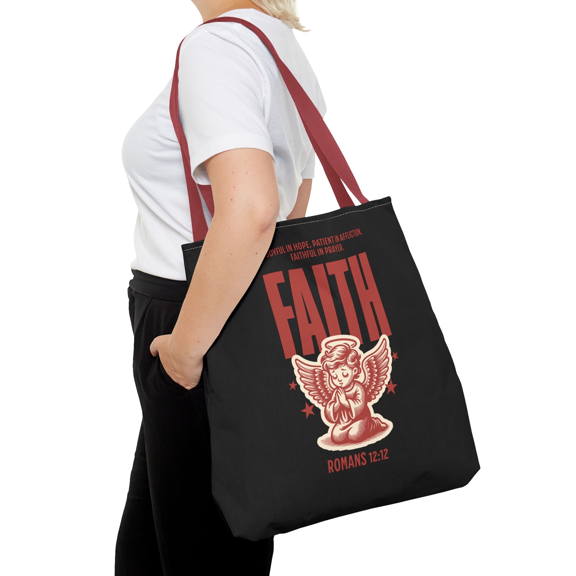 Faith-Inspired Tote Bag, Religious Shopping Bag, Gift for Believers, Motivational Daily Bag, Christian Faith Tote