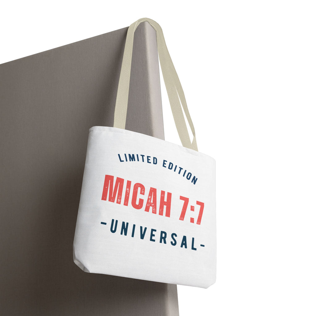 Limited Edition Inspirational Tote Bag - Micah 7:1, Motivational Carryall, Christian Gift, Everyday Tote, Reusable Shopping Bag