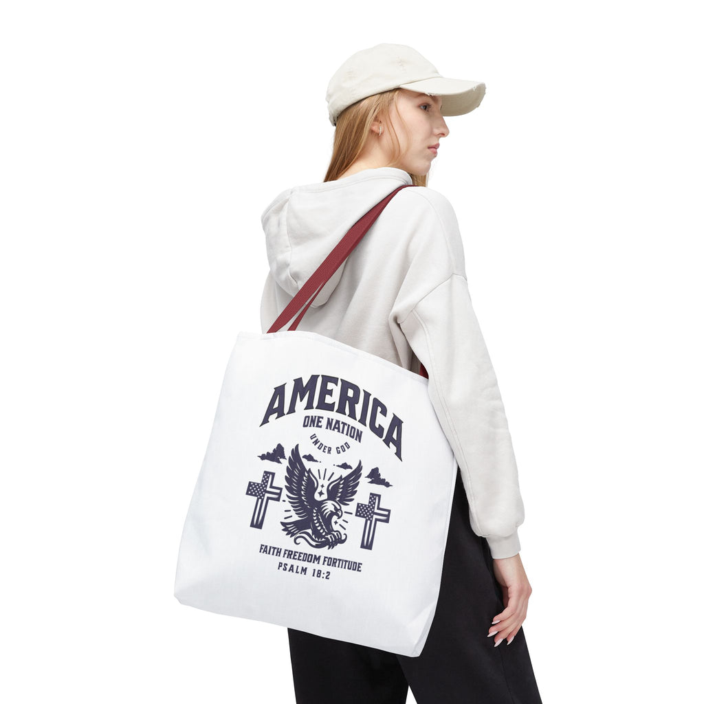 ⭐ America Faith Tote Bag – Bold Patriotic & Faith Statement