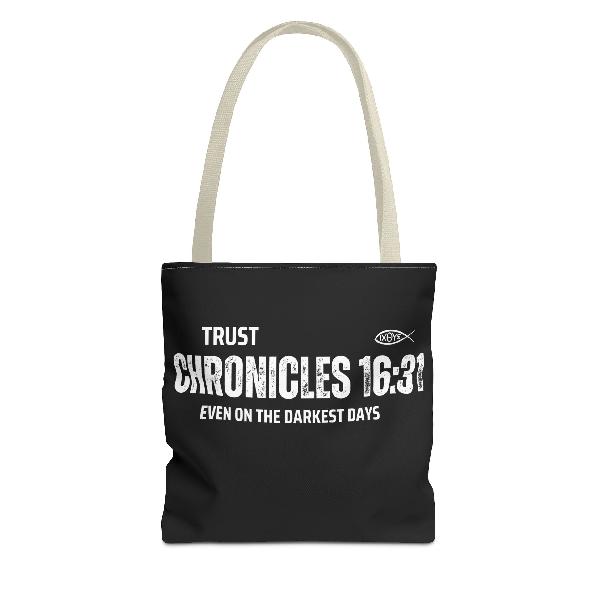 Inspirational Tote Bag - Trust Chronicles 16:31, Faith-themed Gift, Bible Verse Tote, Motivational Shopping Bag, Christian Message Accessory