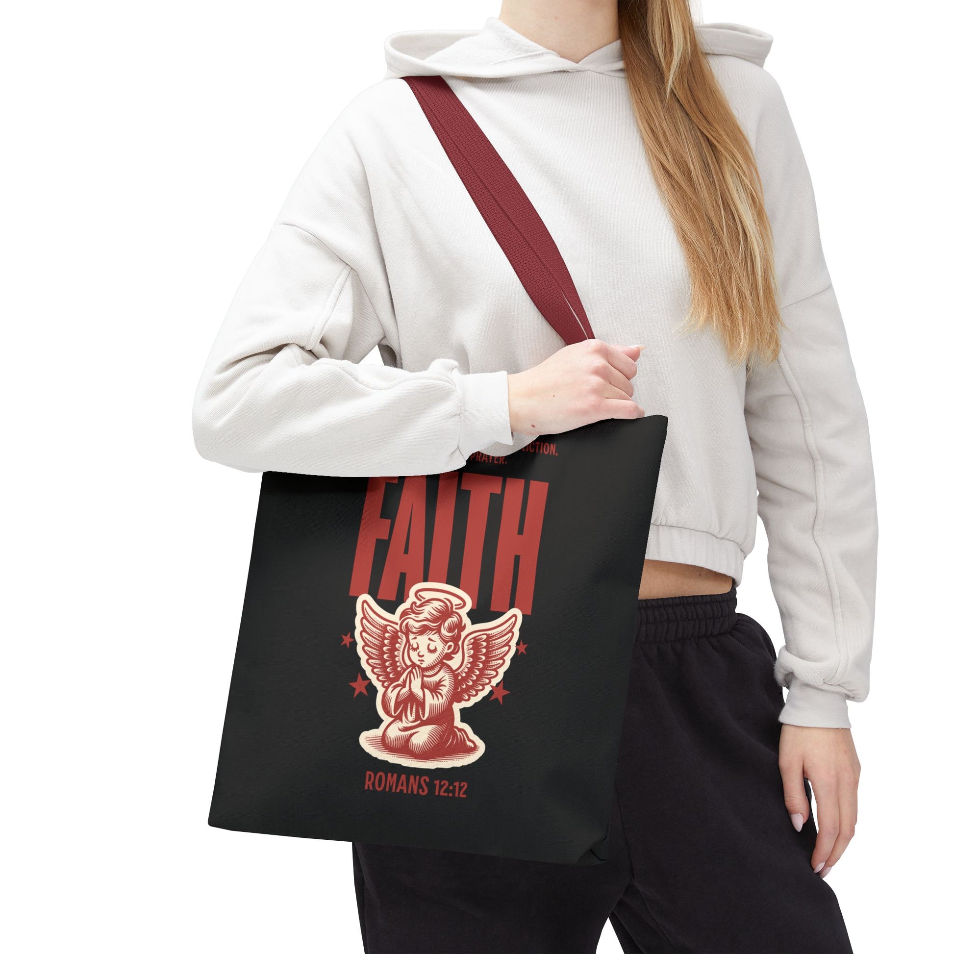 Faith-Inspired Tote Bag, Religious Shopping Bag, Gift for Believers, Motivational Daily Bag, Christian Faith Tote