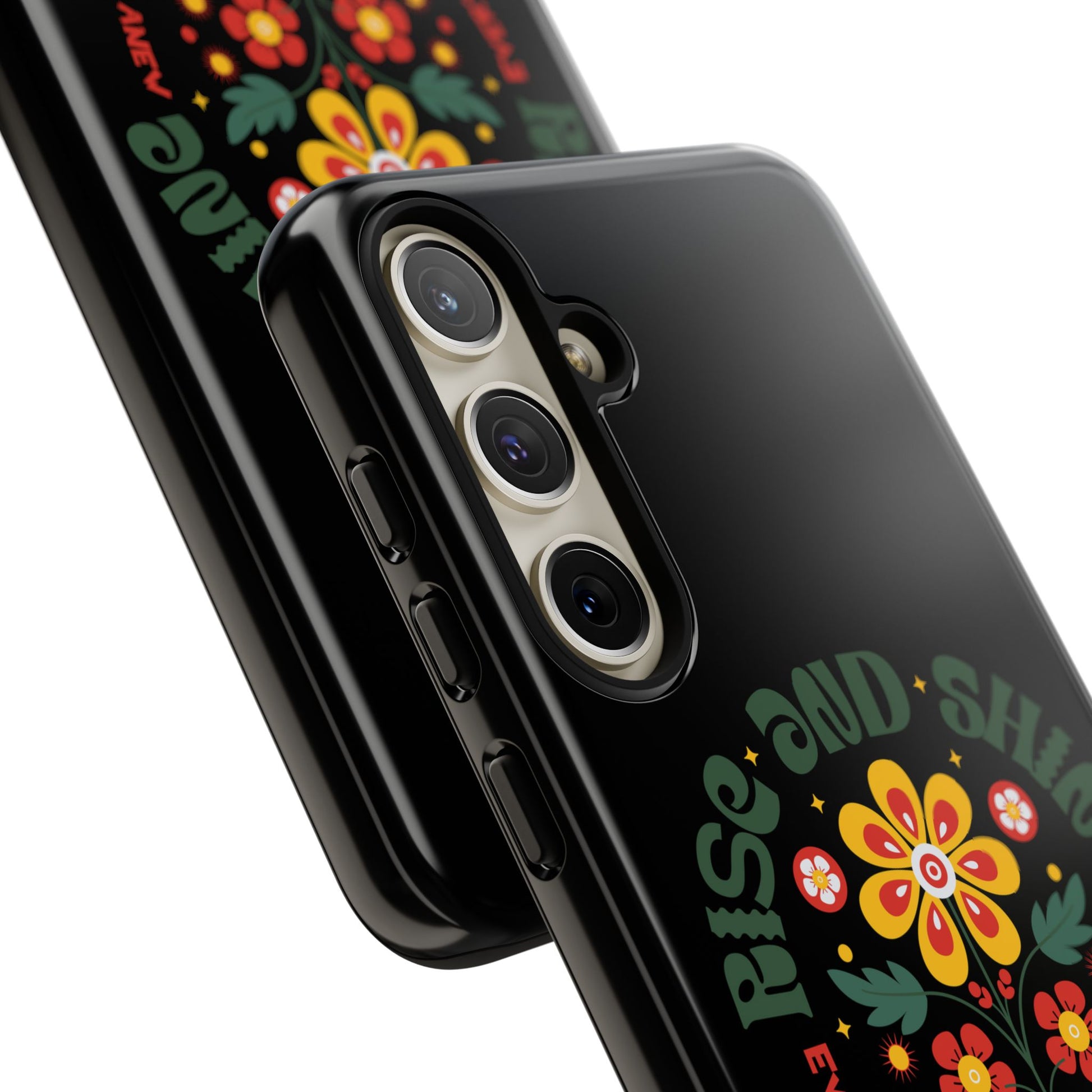 Floral "Rise and Shine" Galatians 6:9 Phone Case – Motivational Christian Gift