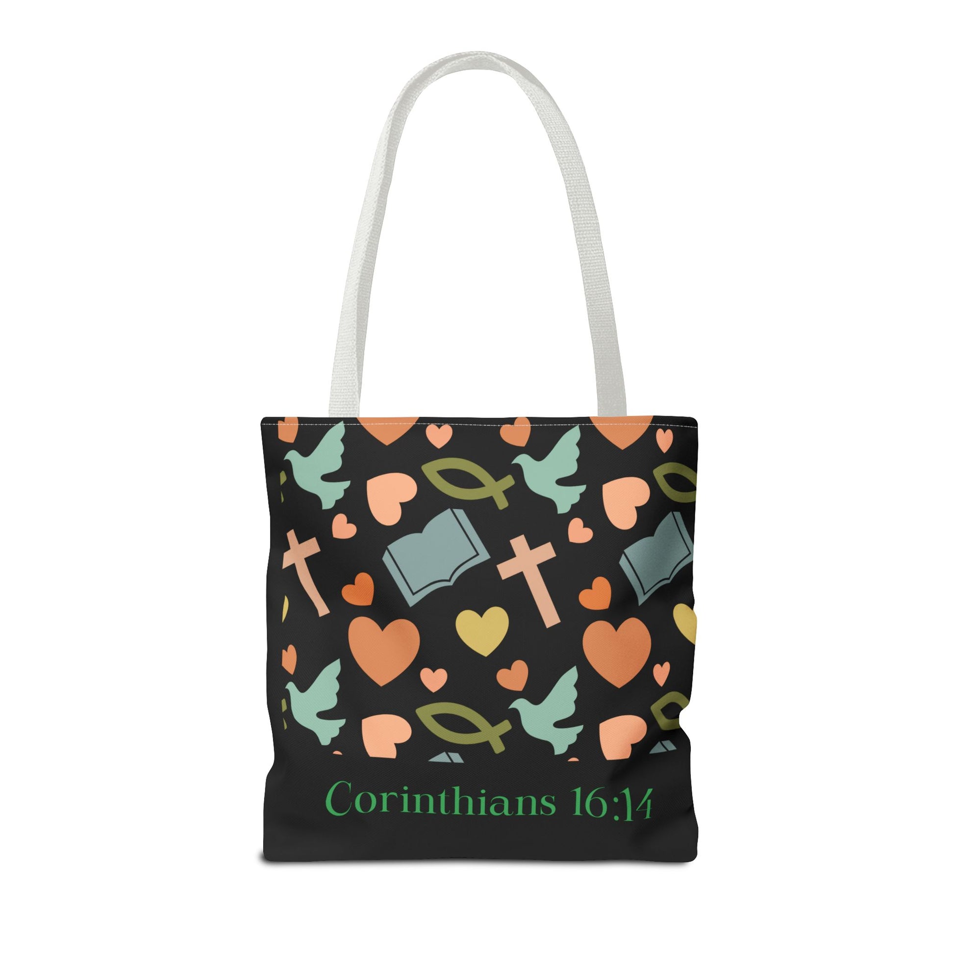 Christian Tote Bag with Inspirational Design, Perfect for Church, Gift for Believers, Faith-based Accessory, Everyday Use, Bible Verse Tote
