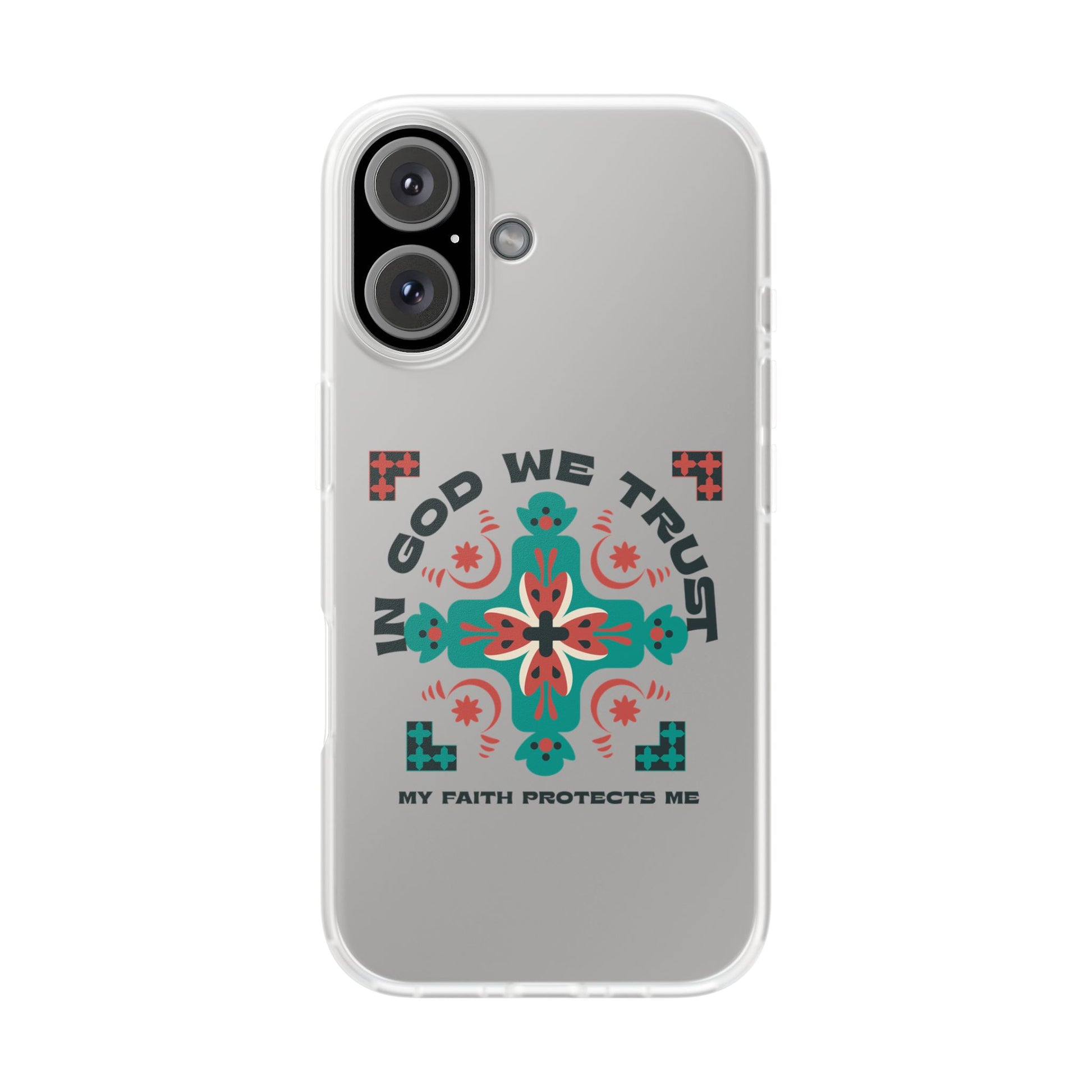 ⭐ In God We Trust Phone Case – Scripture Cross Design
