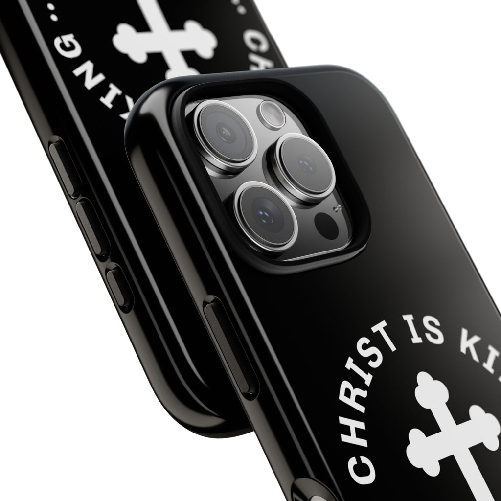 ⭐ Christ is King Phone Case – Tough Cases, Christian Gift, Bible Verse Merchandise, Cross Design, Faith Accessories