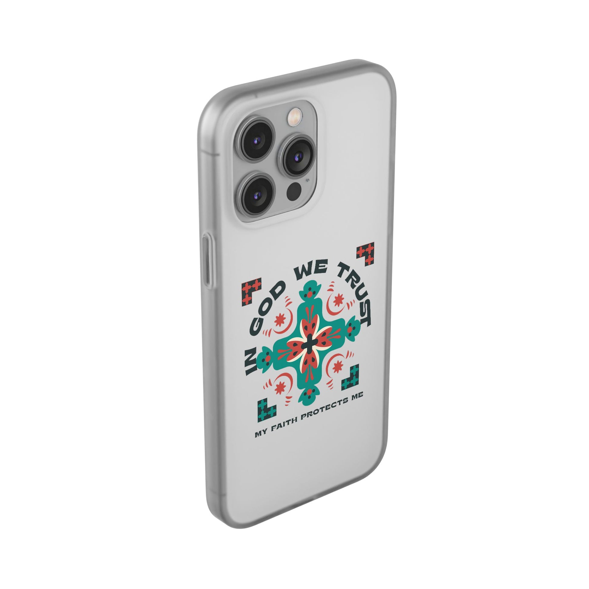 ⭐ In God We Trust Phone Case – Scripture Cross Design