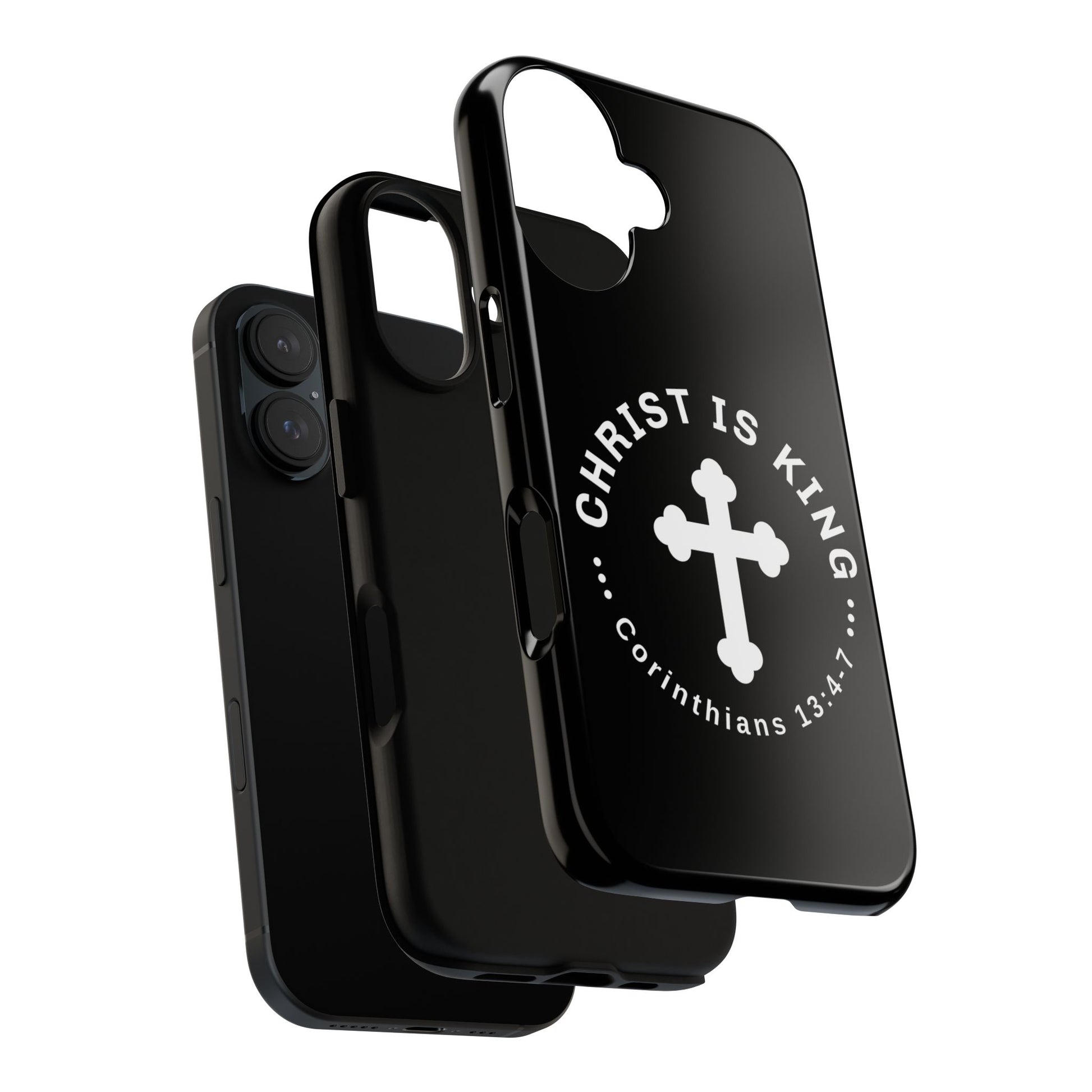 ⭐ Christ is King Phone Case – Tough Cases, Christian Gift, Bible Verse Merchandise, Cross Design, Faith Accessories