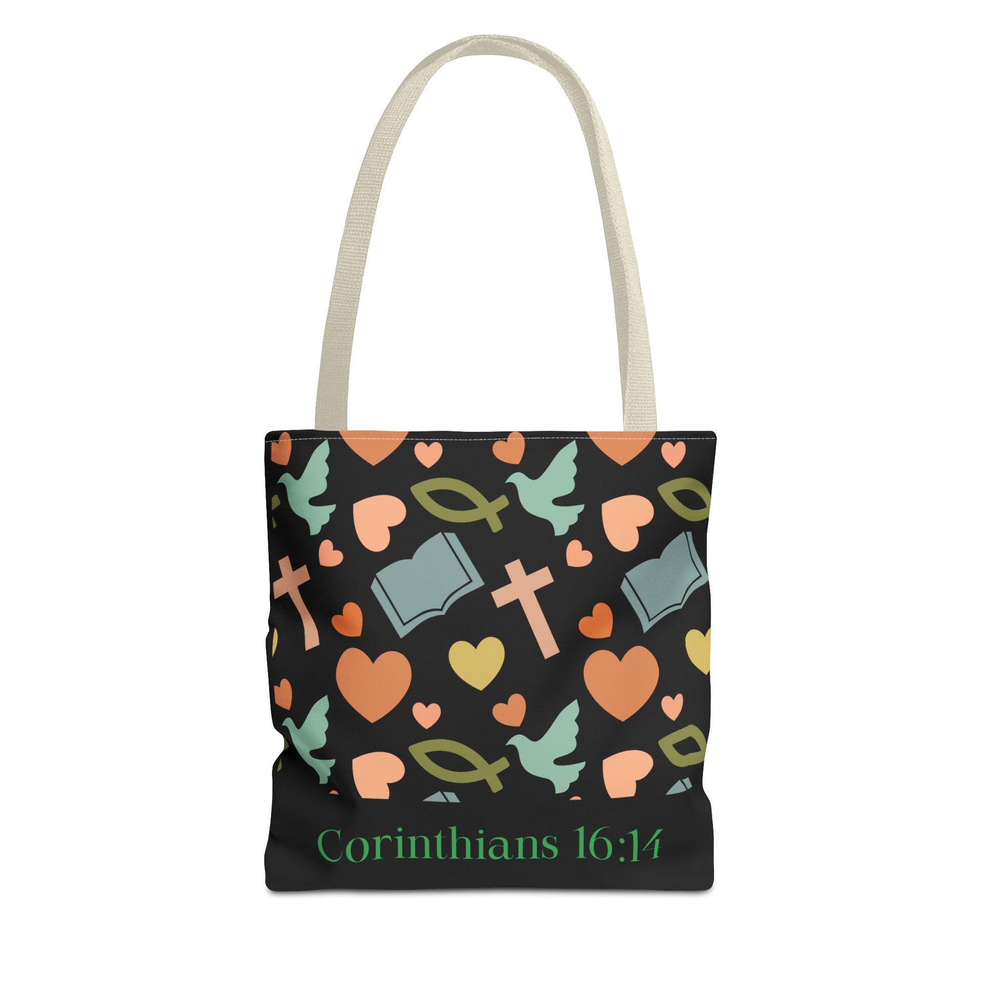 Christian Tote Bag with Inspirational Design, Perfect for Church, Gift for Believers, Faith-based Accessory, Everyday Use, Bible Verse Tote