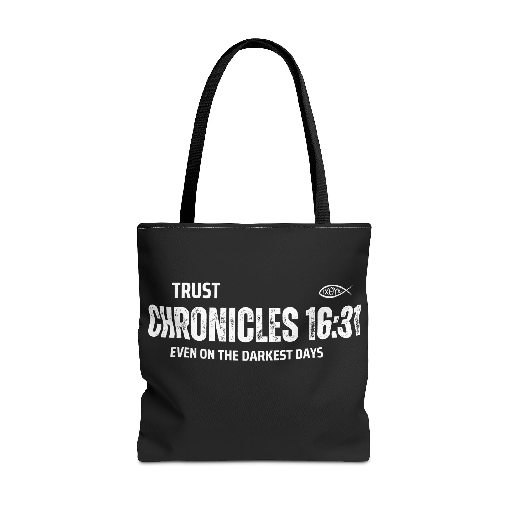 Inspirational Tote Bag - Trust Chronicles 16:31, Faith-themed Gift, Bible Verse Tote, Motivational Shopping Bag, Christian Message Accessory
