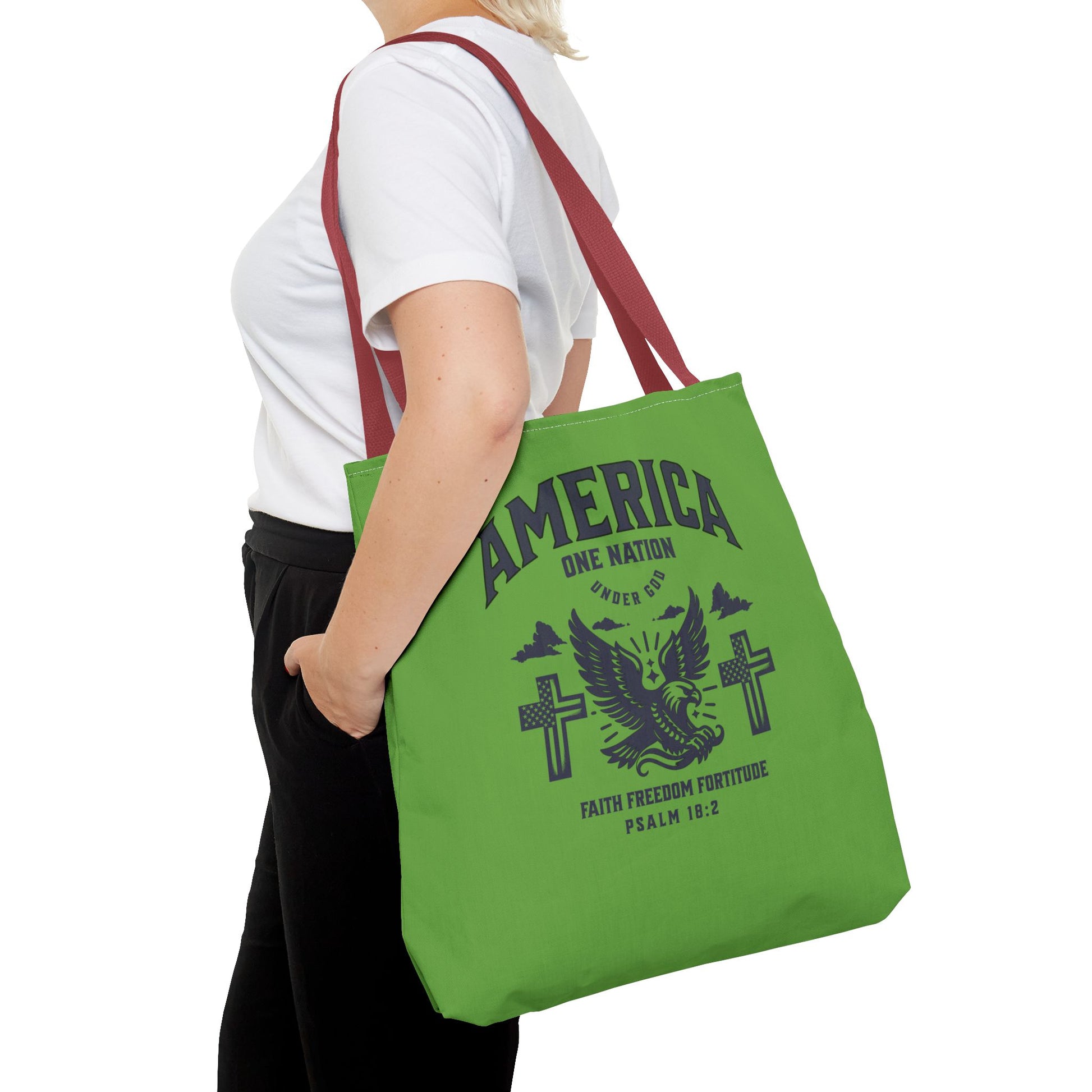 ⭐ America Faith Tote Bag – Bold Patriotic & Faith Statement