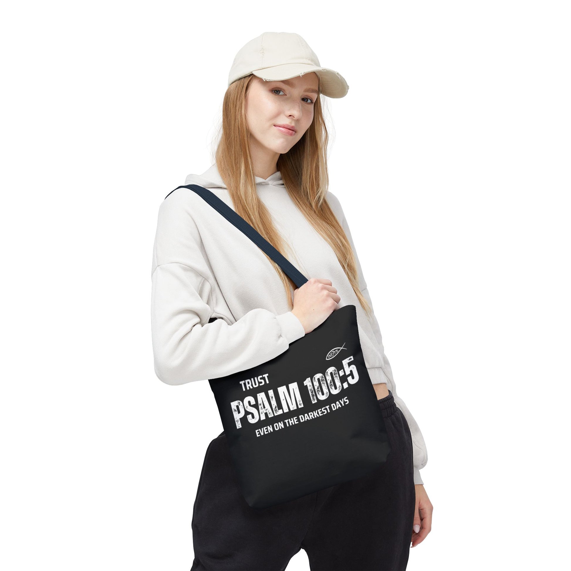 Trust Psalm 100:5 Inspirational Tote Bag, Motivational Shopping Bag, Faith-Based Gift, Christian Bag, Everyday Use Tote