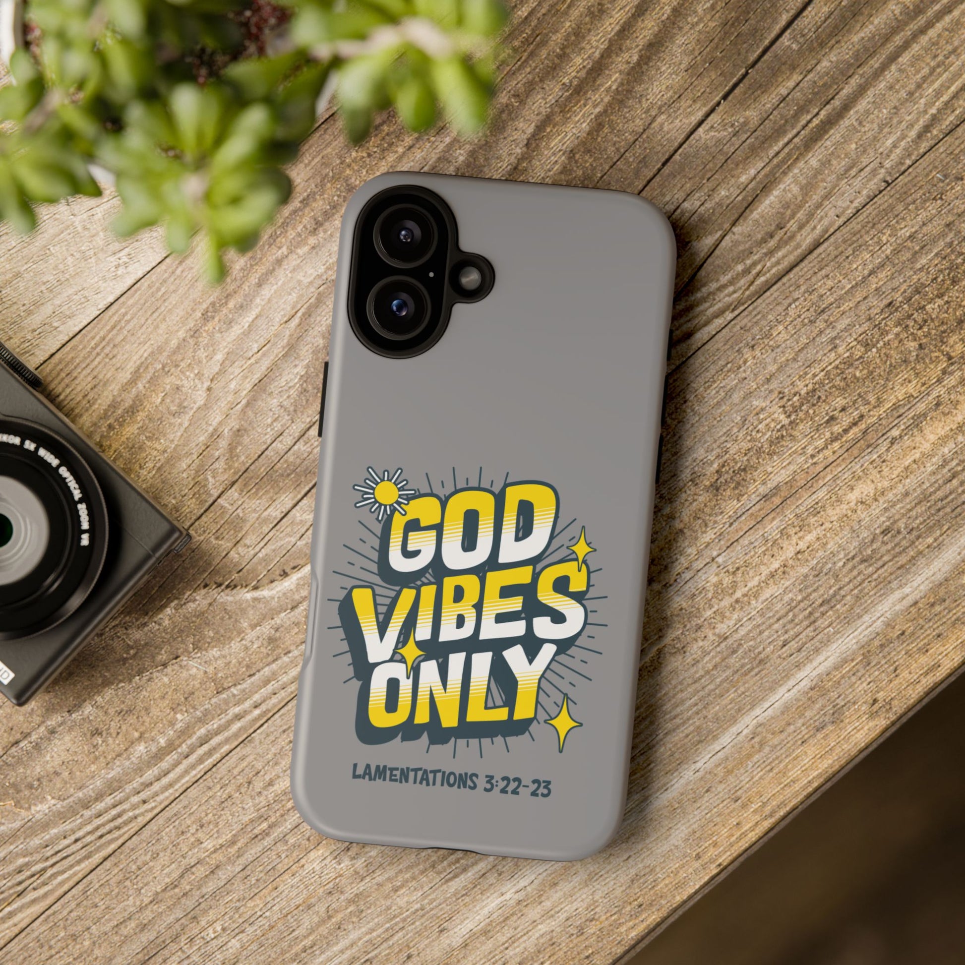 God Vibes Only Phone Case - Inspirational Tough Case, Positive Message Cover, Gift for Faith, Spirituality, Encouragement