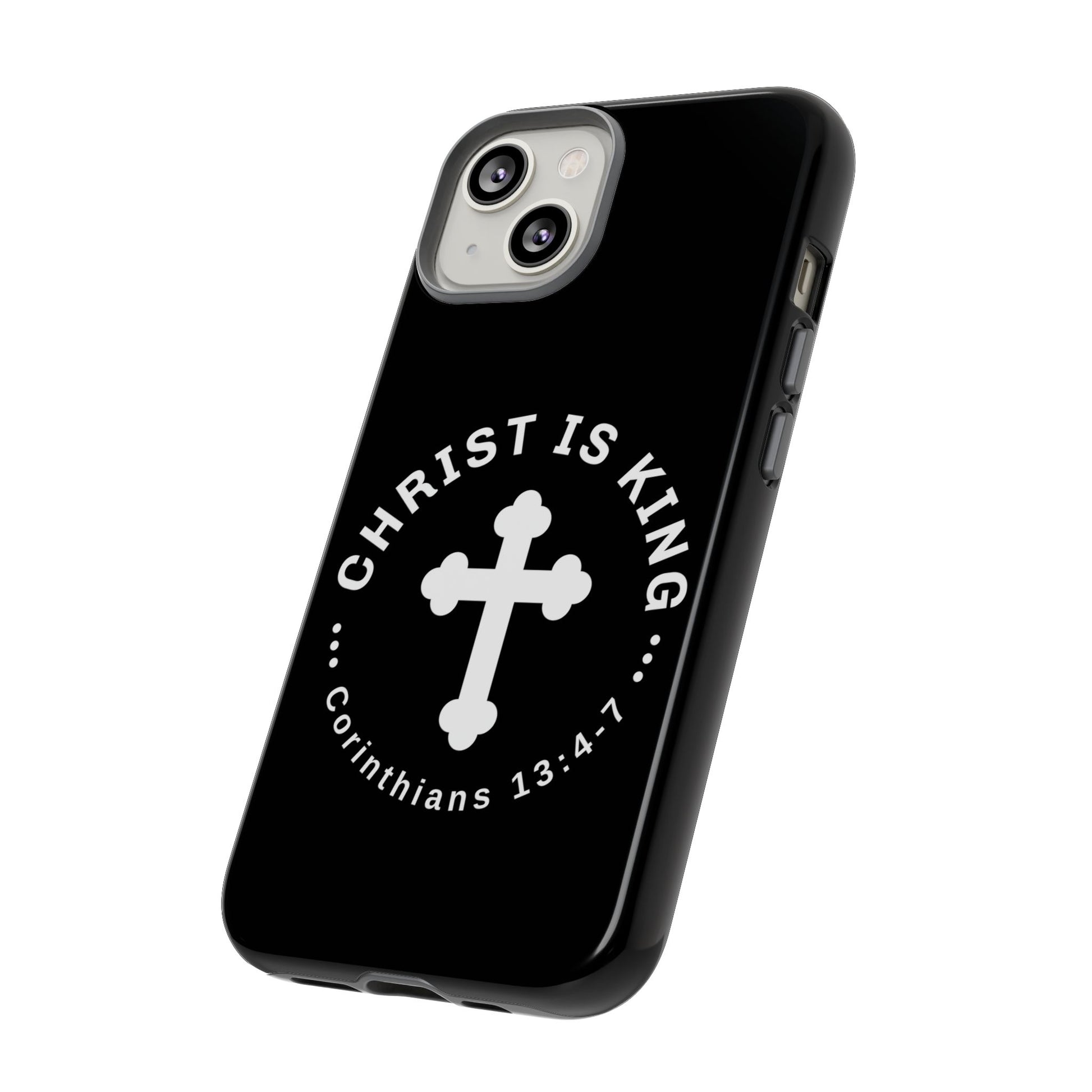 ⭐ Christ is King Phone Case – Tough Cases, Christian Gift, Bible Verse Merchandise, Cross Design, Faith Accessories