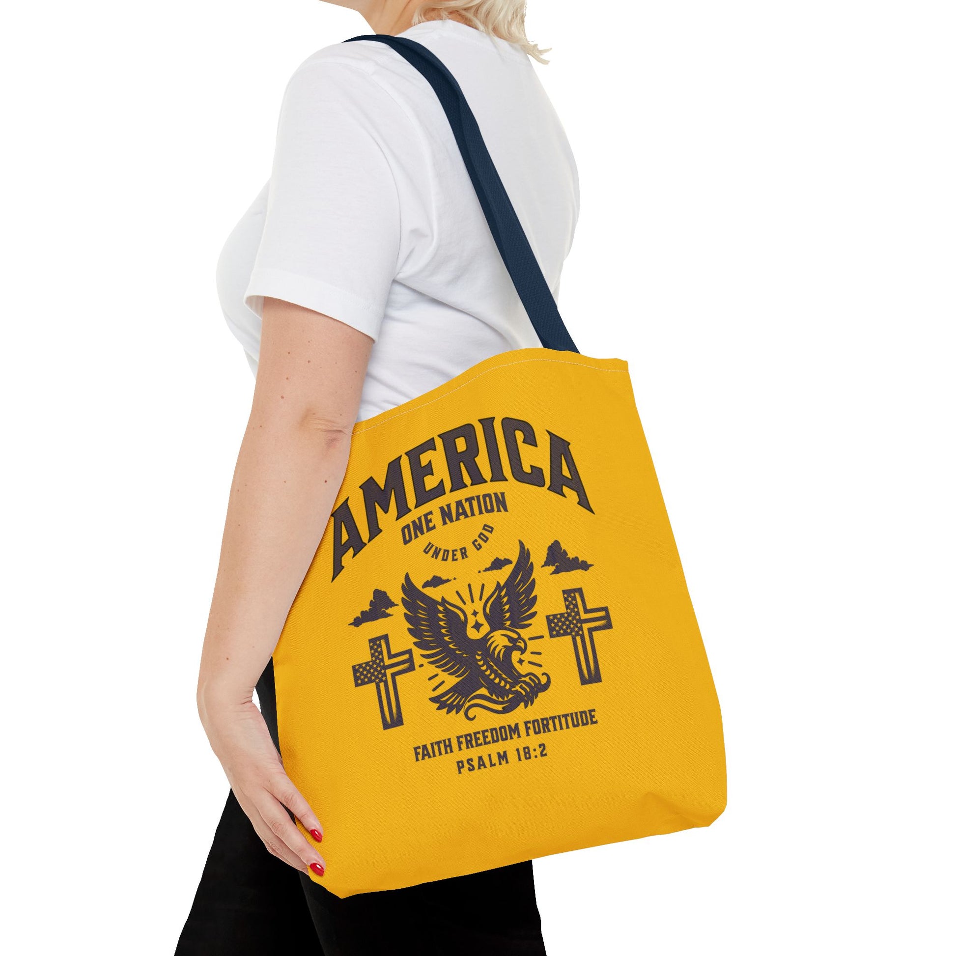 ⭐ America Faith Tote Bag – Bold Patriotic & Faith Statement
