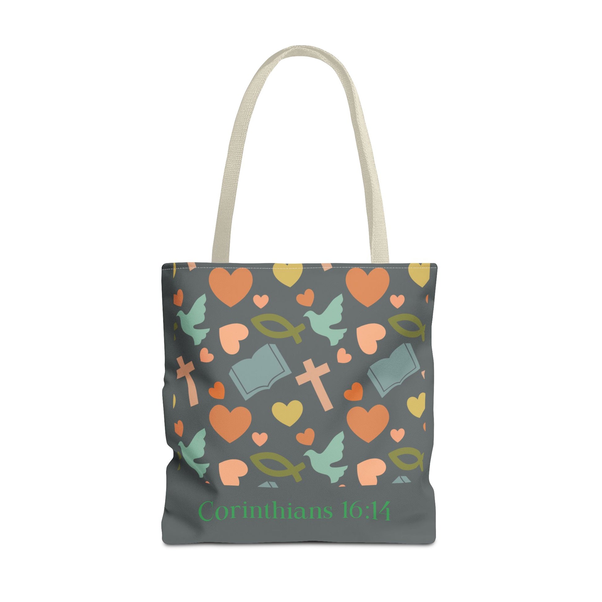 Inspirational Tote Bag - Faith, Love, Hope, Gift for Her, Spiritual Accessories, Bible Verse Tote