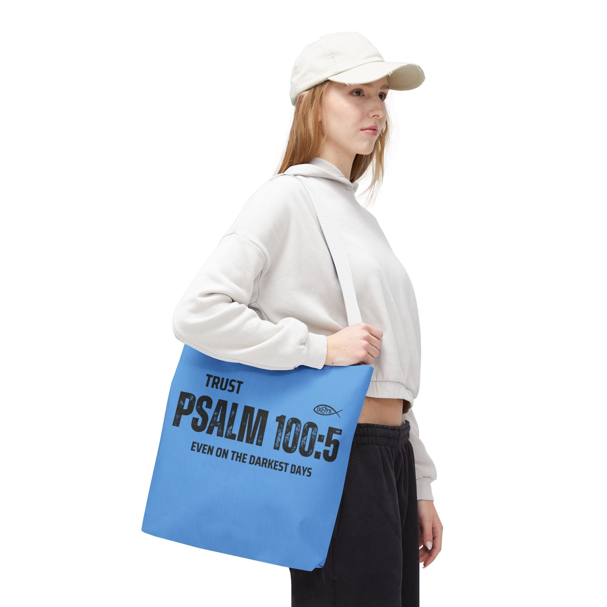 Inspirational Tote Bag - Trust Psalm 100:5, Faithful Christian Gift, Encouragement Accessory, Sustainable Shopping Bag, Inspirational [...]