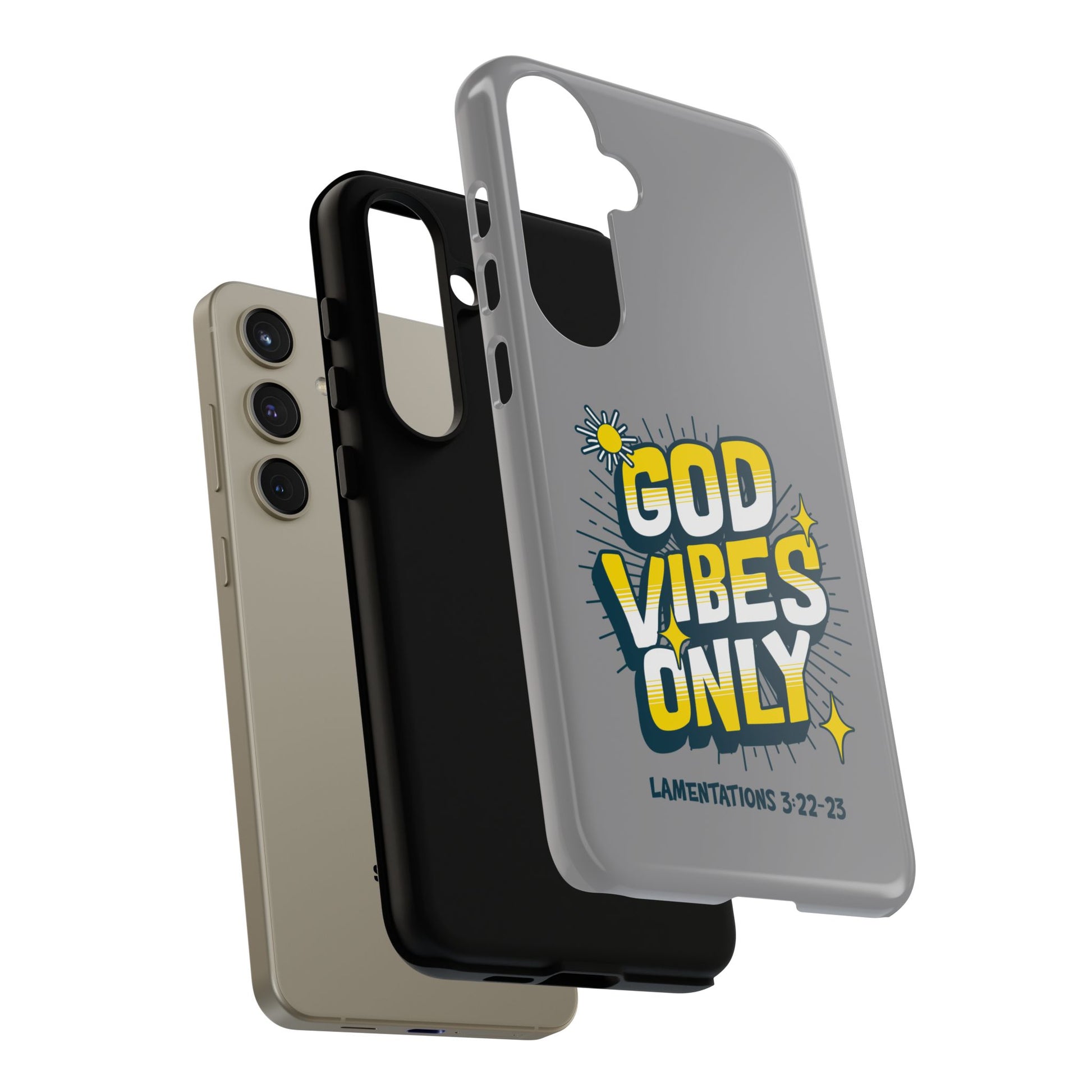 God Vibes Only Phone Case - Inspirational Tough Case, Positive Message Cover, Gift for Faith, Spirituality, Encouragement