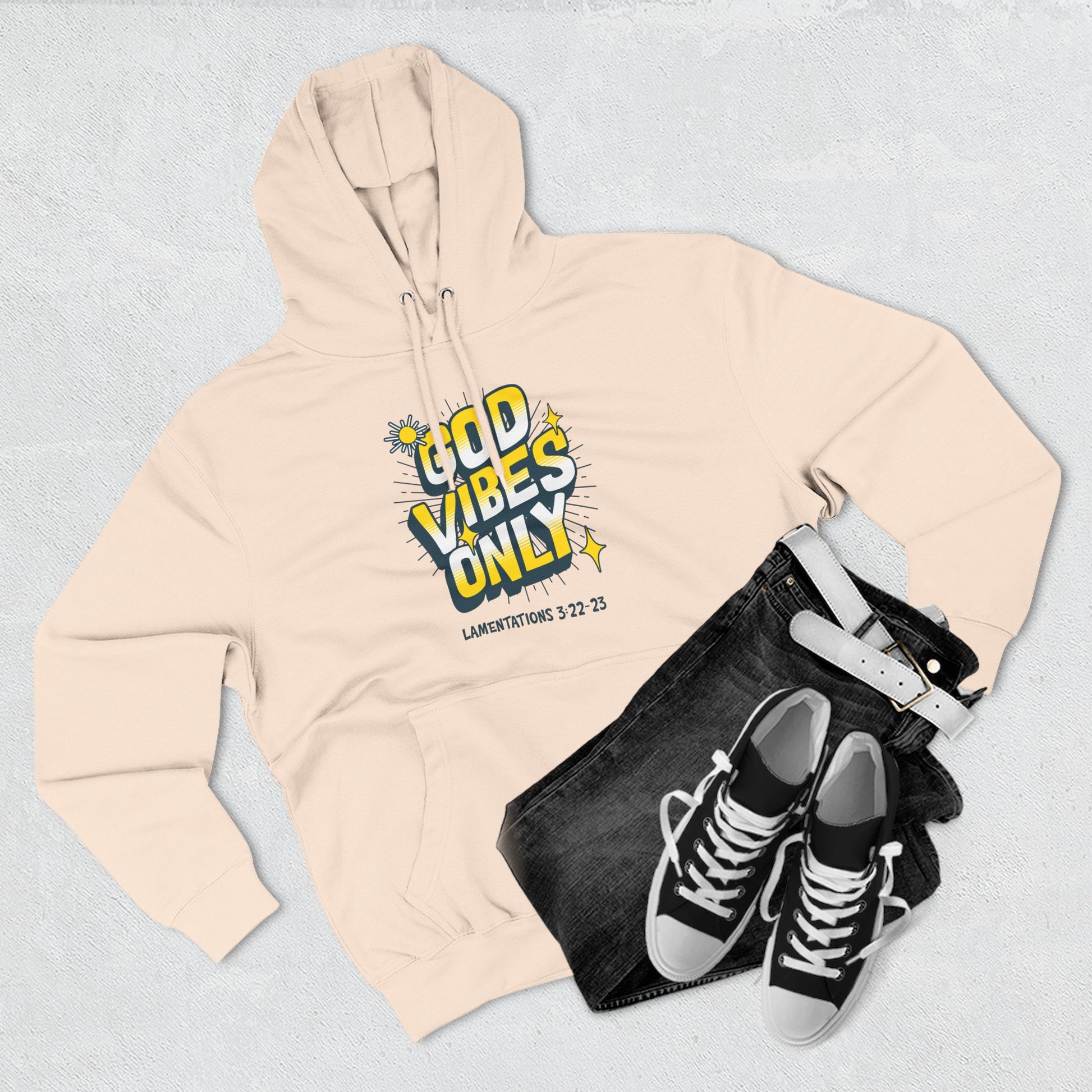 God Vibes Only Hoodie, Soft Fleece Sweatshirt, Inspirational Apparel, Unisex Hoodie Gift, Cozy Casual Wear