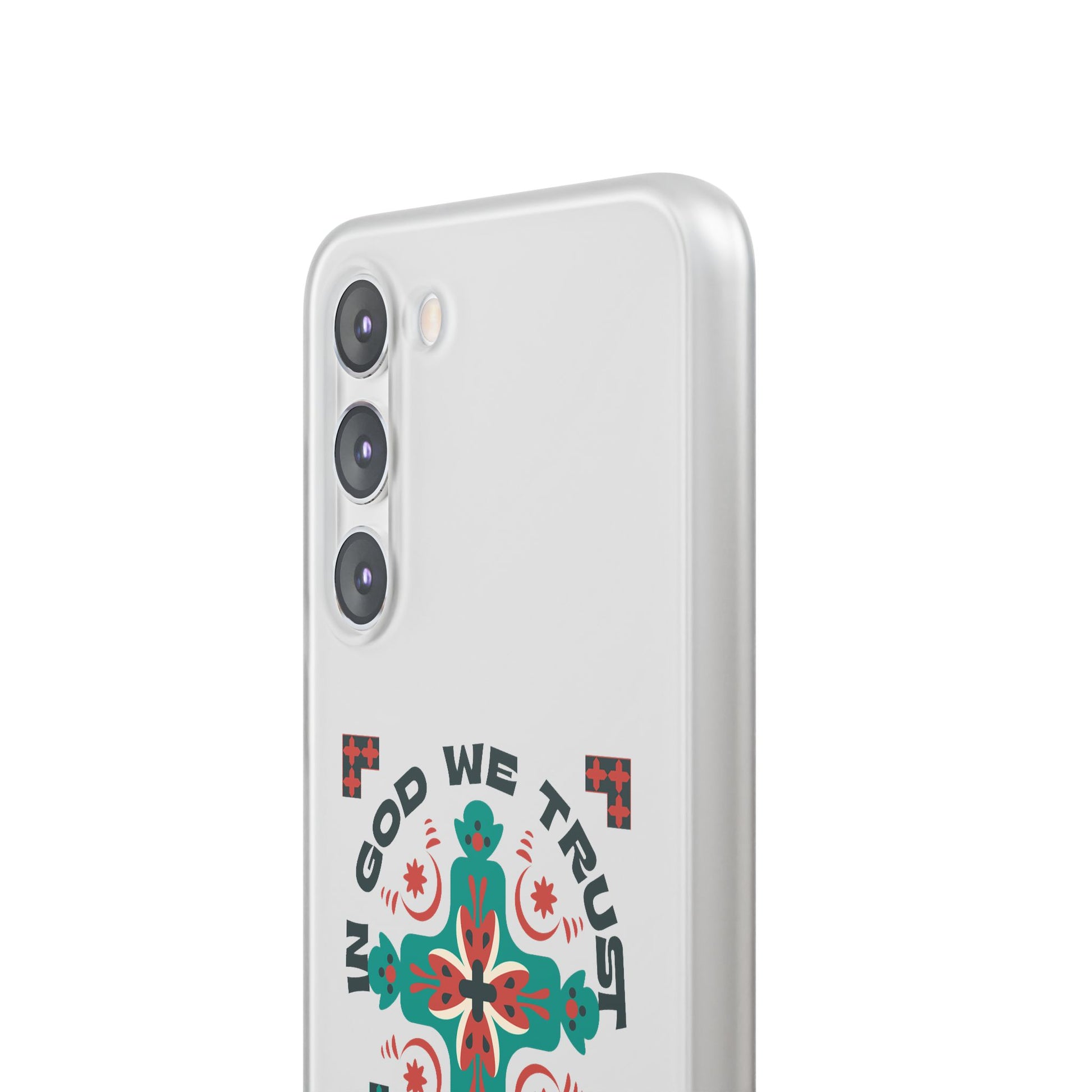 ⭐ In God We Trust Phone Case – Scripture Cross Design