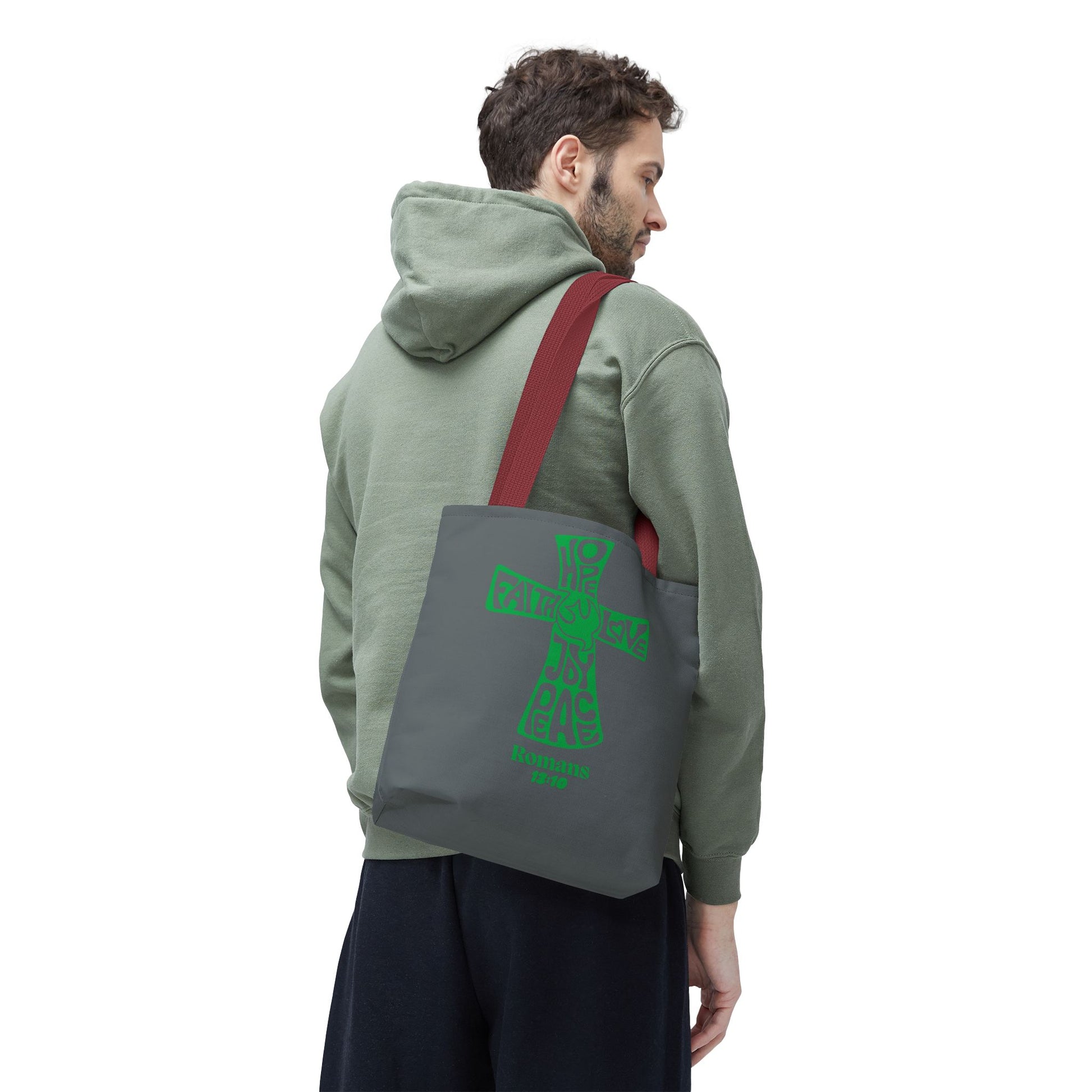 Faith-Inspired Tote Bag, Motivational Cross Design, Spiritual Gift, Everyday Use, Eco-Friendly Fashion, Religious Accessories