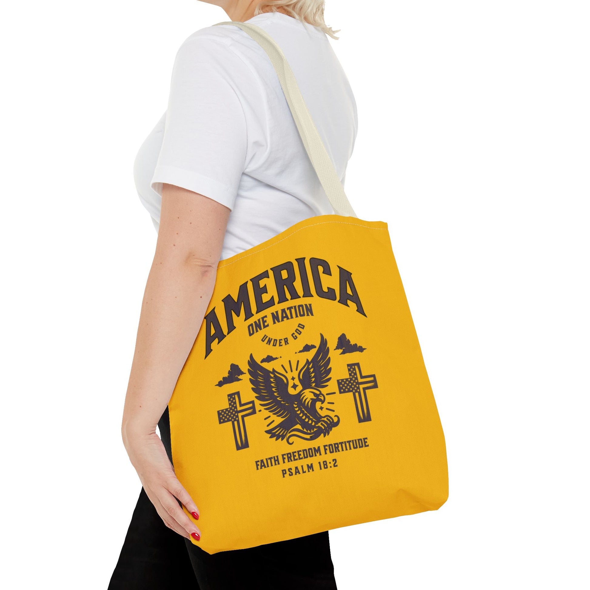 ⭐ America Faith Tote Bag – Bold Patriotic & Faith Statement