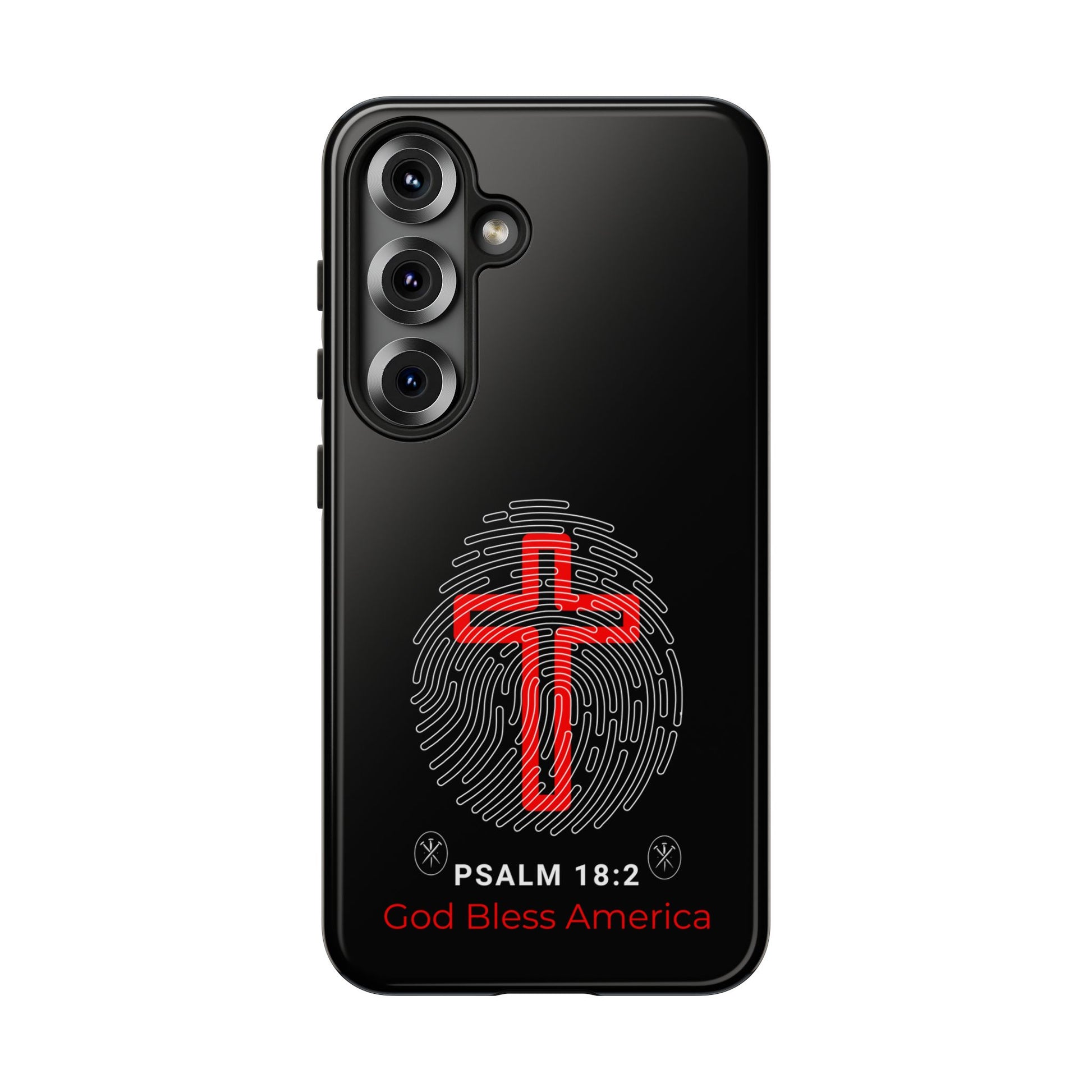 Christian Phone Case with Cross Design, Tough Case for Protection, Gifts for Faith, Bible Verse, God Bless America
