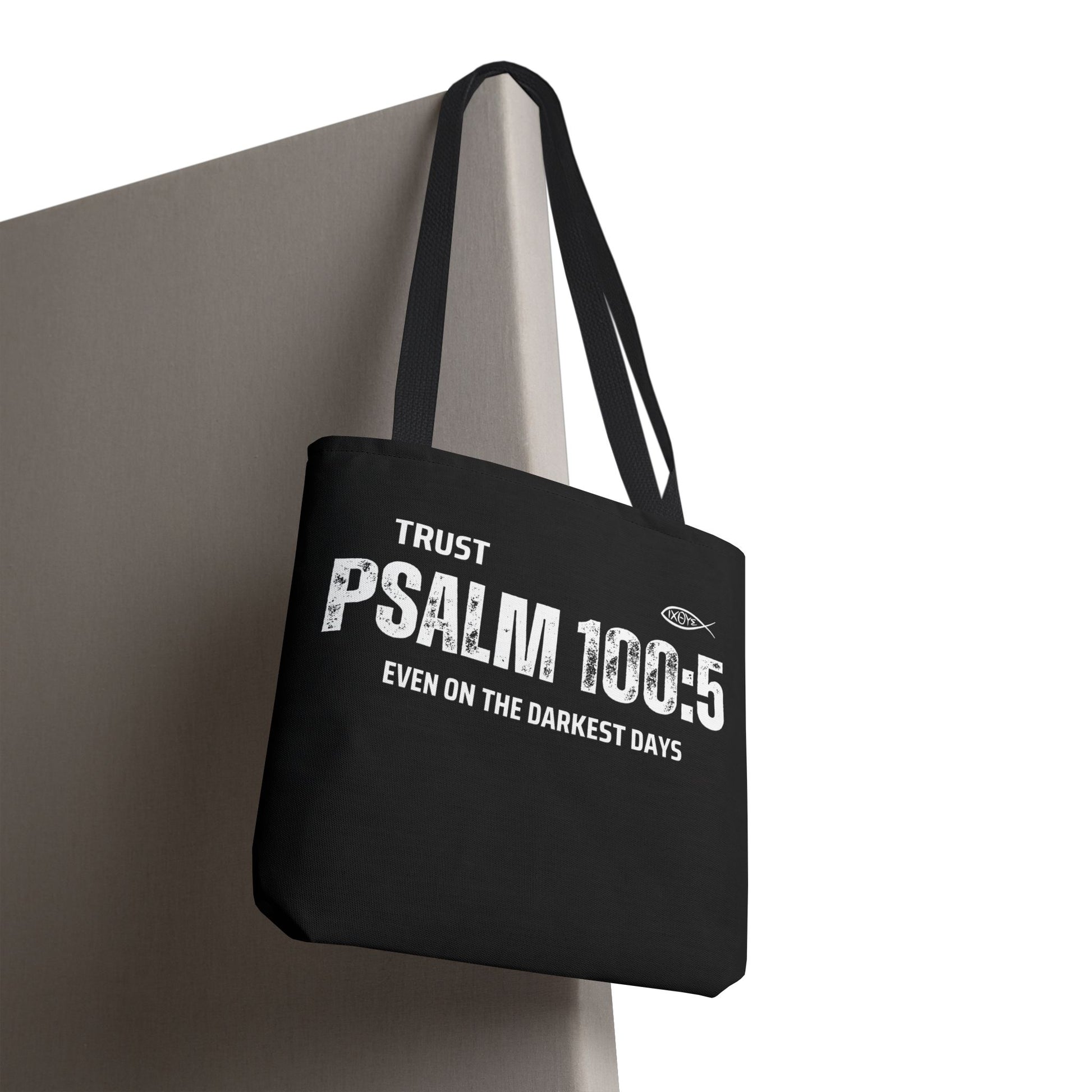 Trust Psalm 100:5 Inspirational Tote Bag, Motivational Shopping Bag, Faith-Based Gift, Christian Bag, Everyday Use Tote