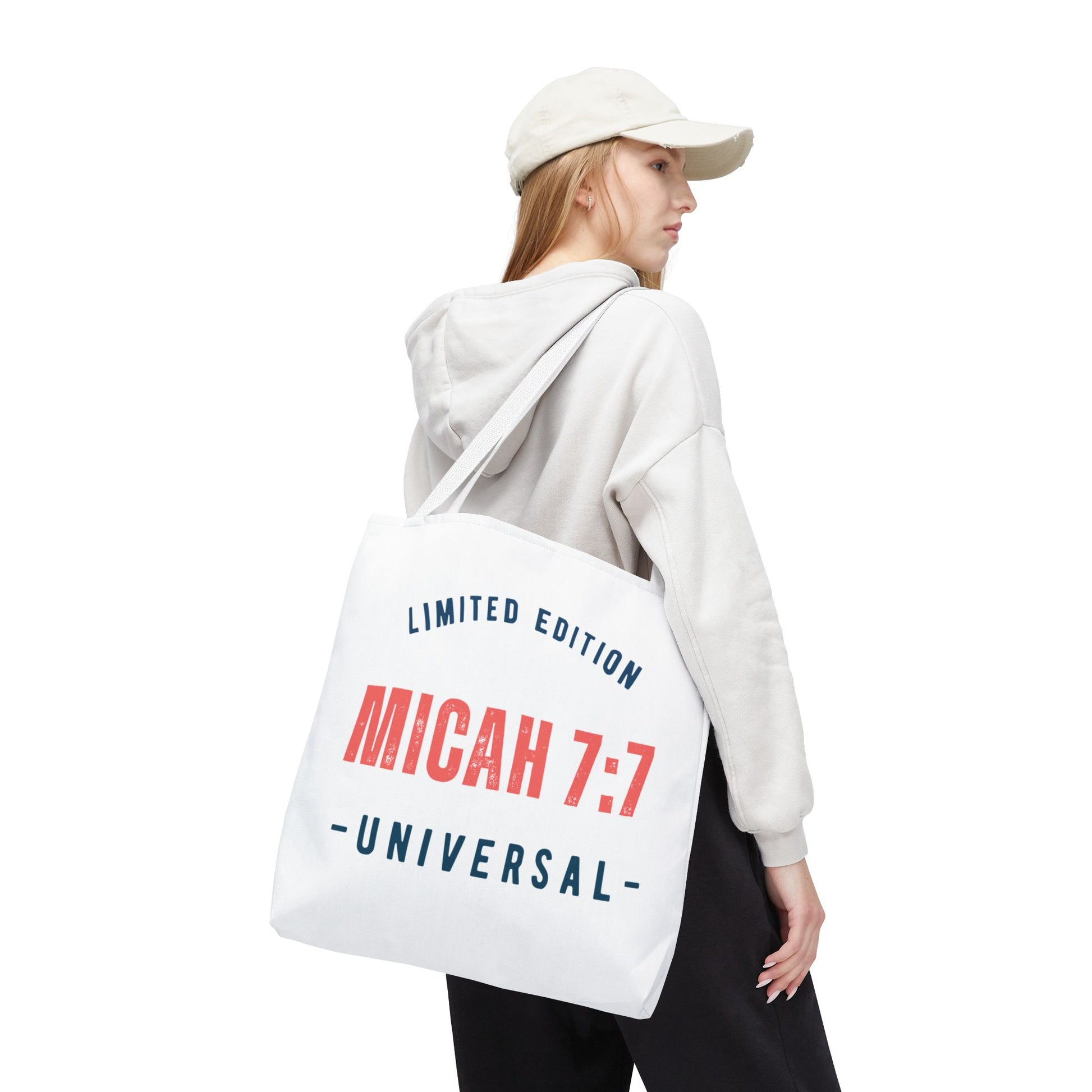 Limited Edition Inspirational Tote Bag - Micah 7:1, Motivational Carryall, Christian Gift, Everyday Tote, Reusable Shopping Bag