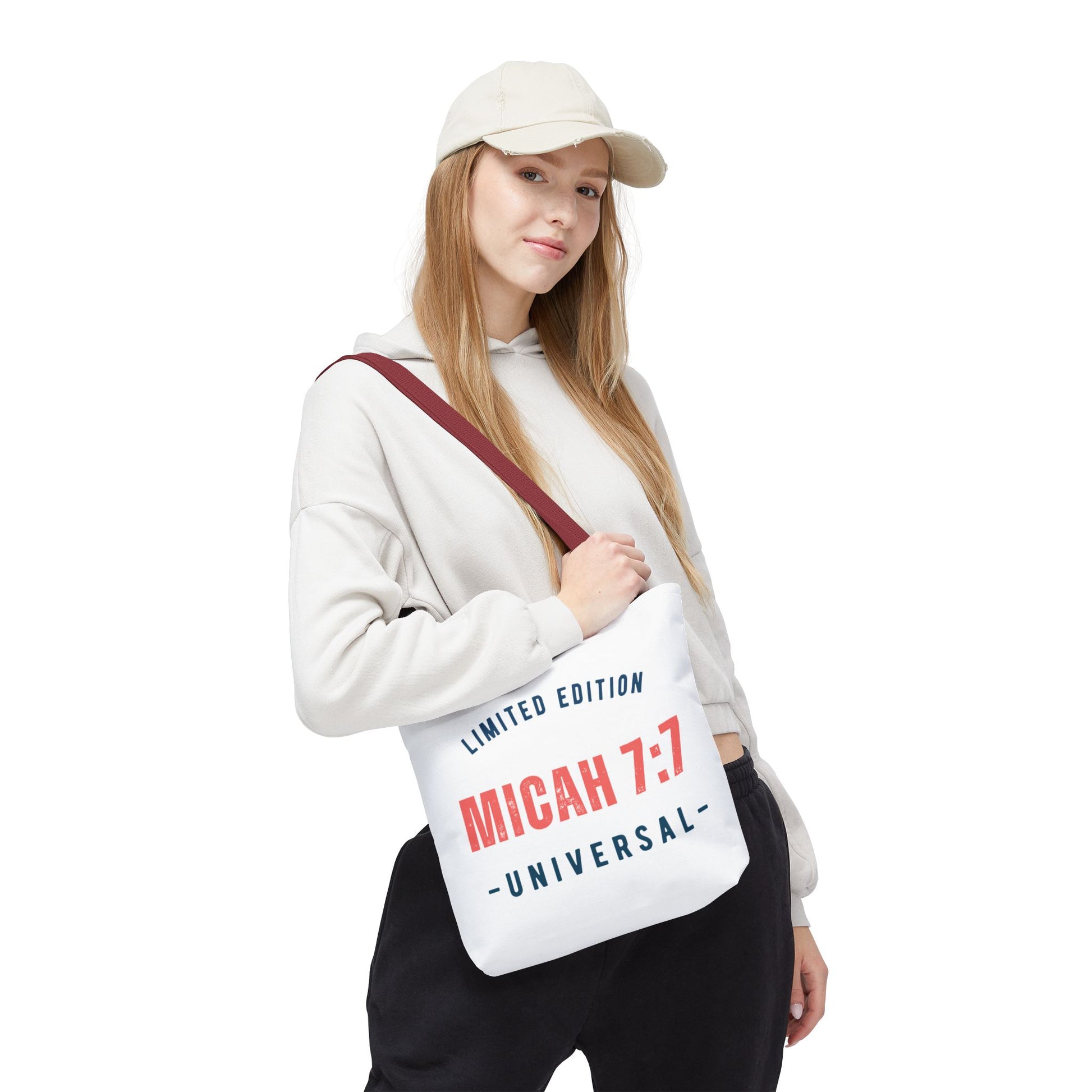 Limited Edition Inspirational Tote Bag - Micah 7:1, Motivational Carryall, Christian Gift, Everyday Tote, Reusable Shopping Bag