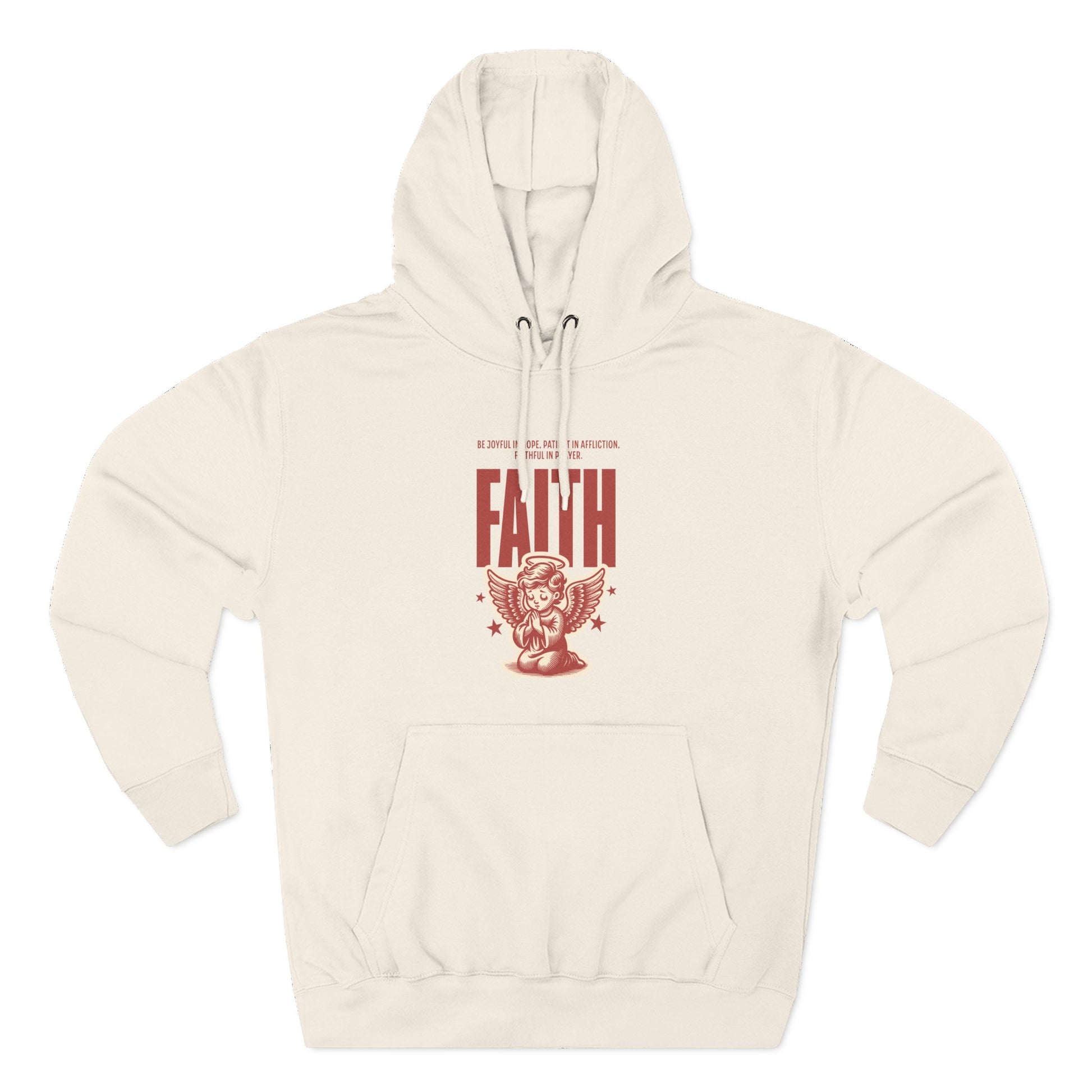 Faith-Inspired Three-Panel Fleece Hoodie, Cozy Spiritual Apparel, Perfect Gift for Friends, Casualwear for Everyday