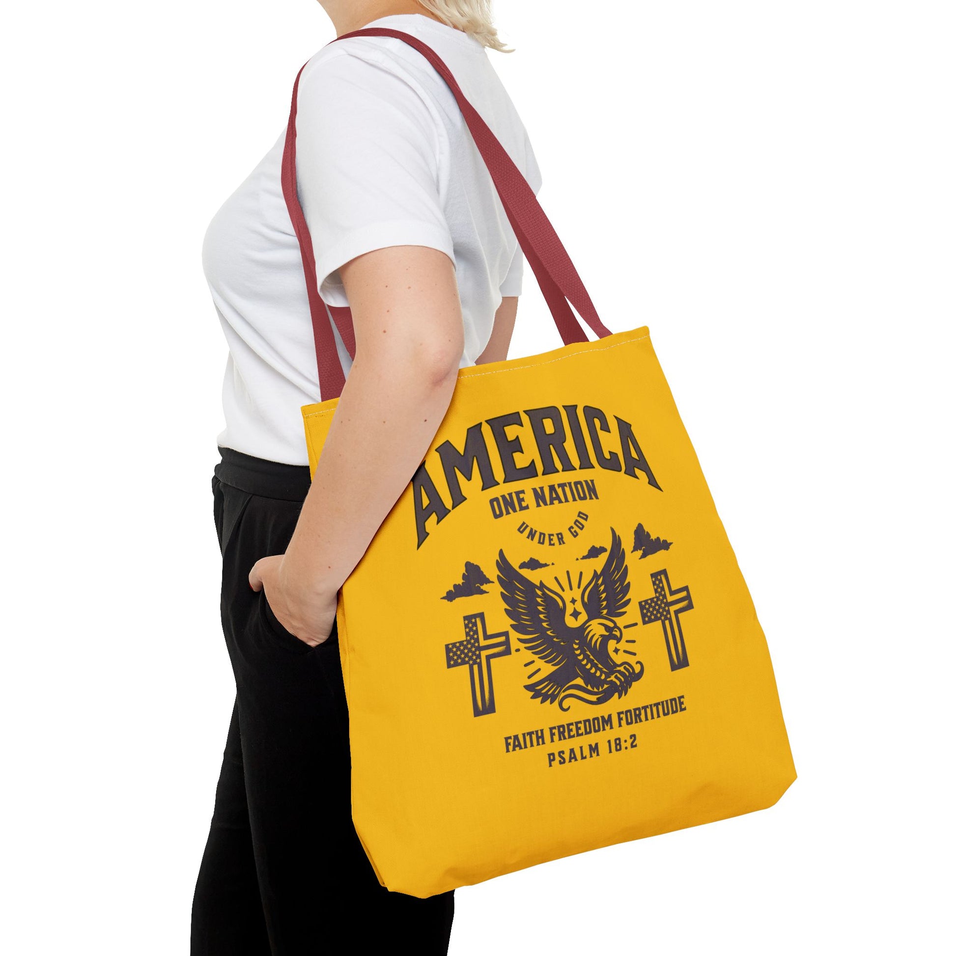 ⭐ America Faith Tote Bag – Bold Patriotic & Faith Statement