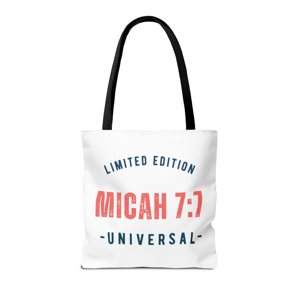 Limited Edition Inspirational Tote Bag - Micah 7:1, Motivational Carryall, Christian Gift, Everyday Tote, Reusable Shopping Bag