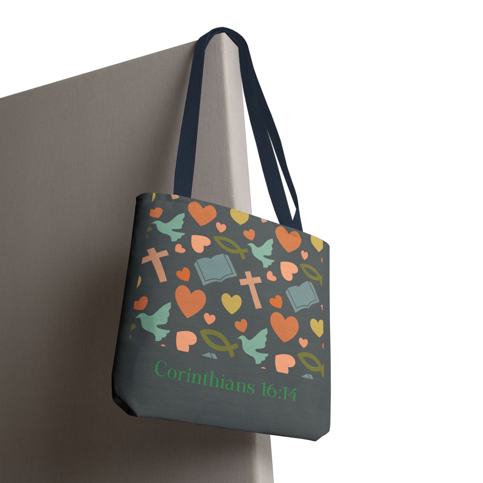 Inspirational Tote Bag - Faith, Love, Hope, Gift for Her, Spiritual Accessories, Bible Verse Tote